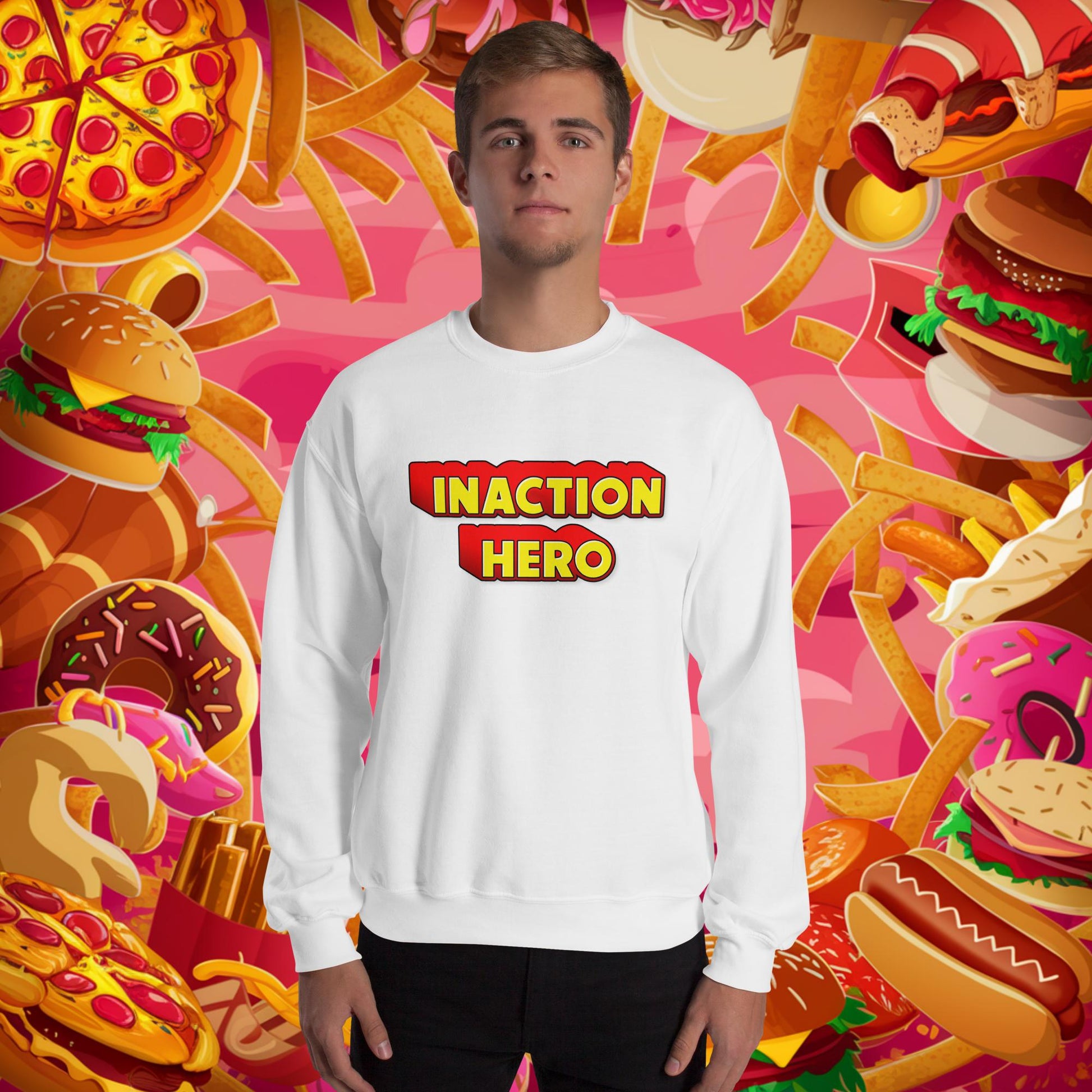 Inaction Hero Unisex Sweatshirt Next Cult Brand