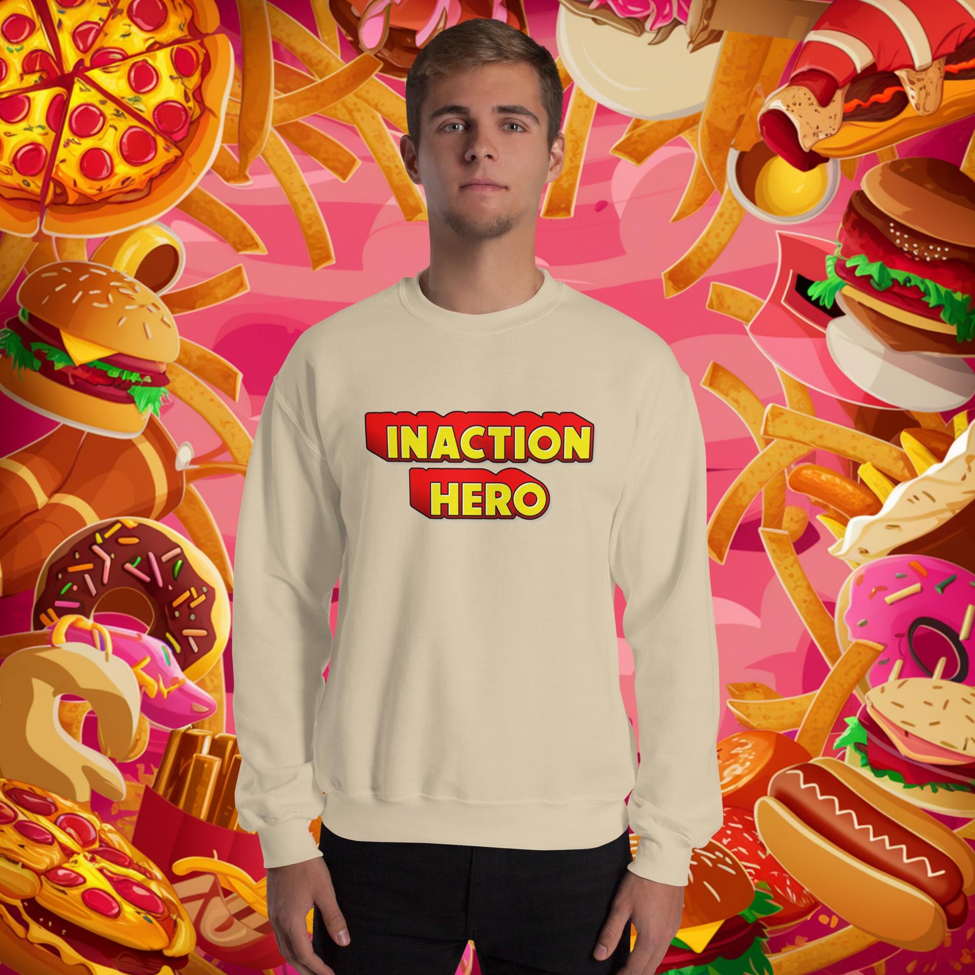 Inaction Hero Unisex Sweatshirt Next Cult Brand