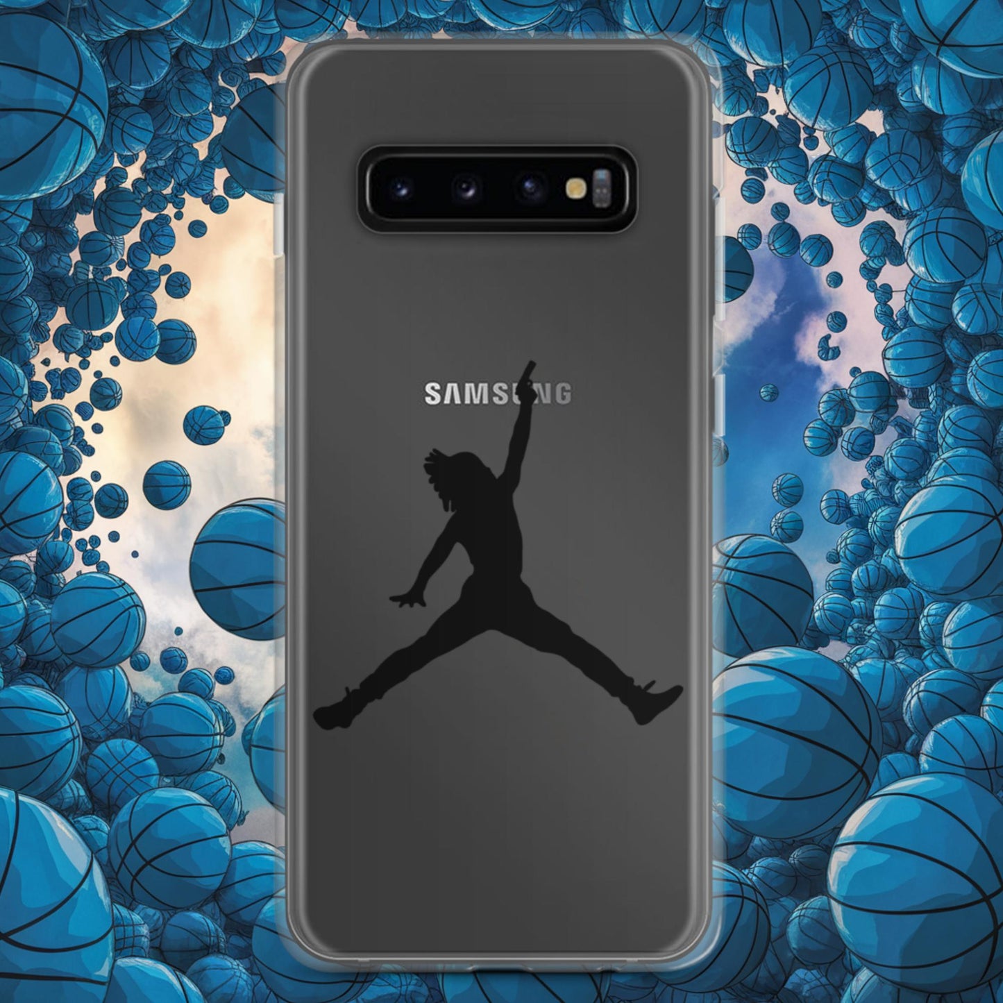 Ja Morant Funny Gun Meme Basketball NBA Memphis Grizzlies Clear Case for Samsung Samsung Galaxy S10+ Mobile Phone Cases Basketball Ja Morant Memphis Grizzlies NBA Next Cult Brand