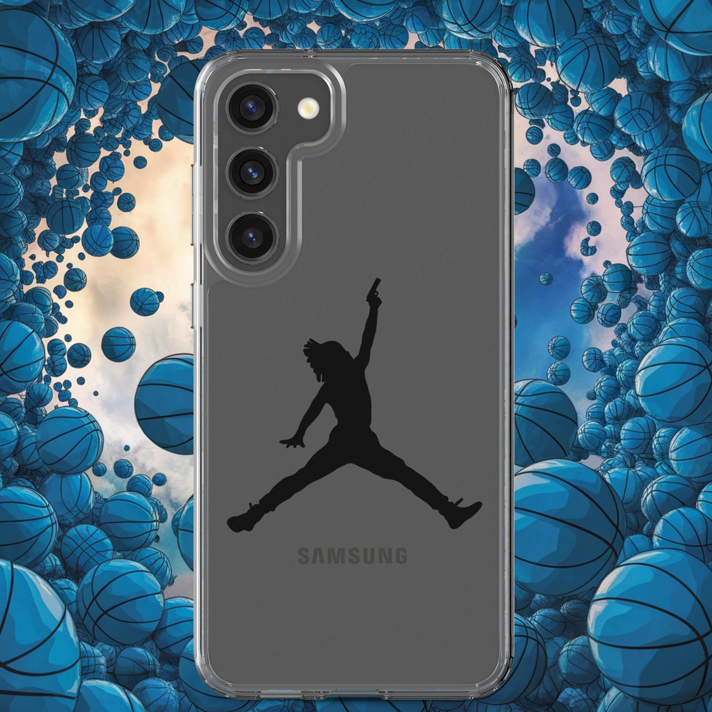 Ja Morant Funny Gun Meme Basketball NBA Memphis Grizzlies Clear Case for Samsung Samsung Galaxy S23 Plus Mobile Phone Cases Basketball Ja Morant Memphis Grizzlies NBA Next Cult Brand