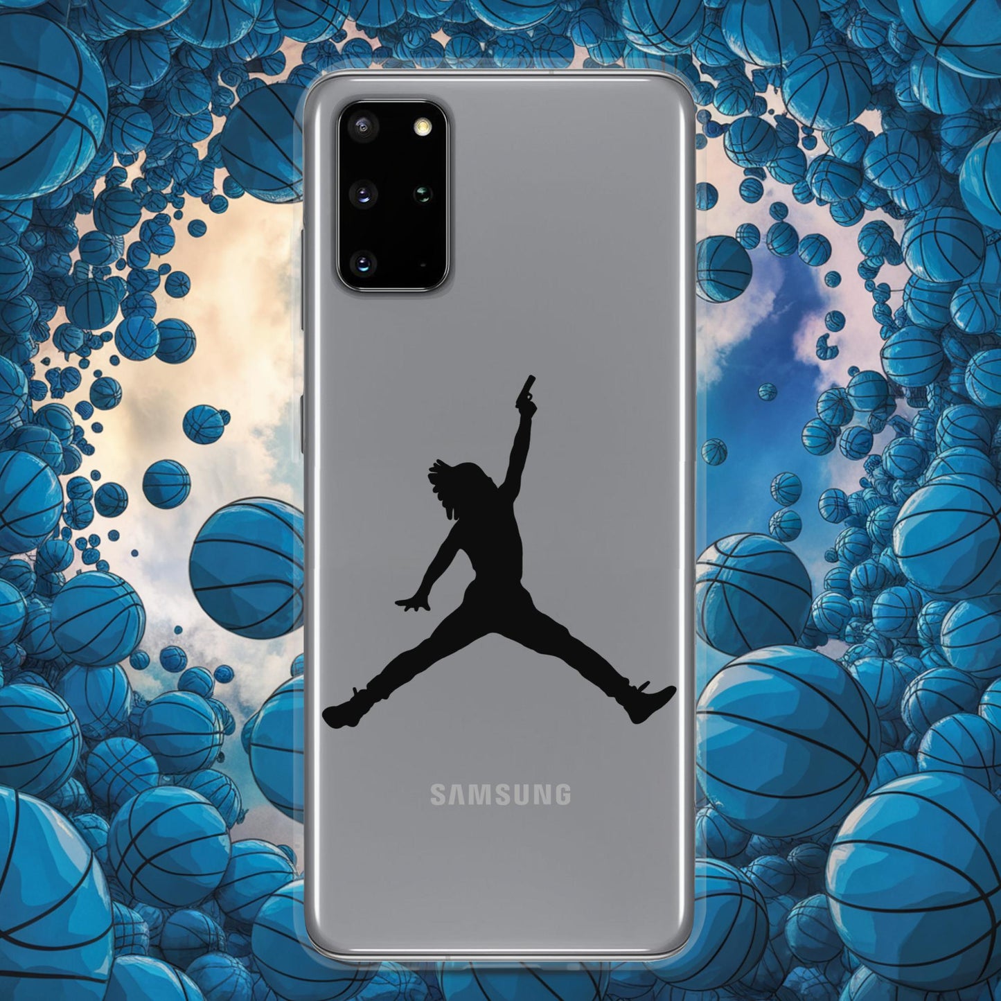 Ja Morant Funny Gun Meme Basketball NBA Memphis Grizzlies Clear Case for Samsung Samsung Galaxy S20 Plus Mobile Phone Cases Basketball Ja Morant Memphis Grizzlies NBA Next Cult Brand