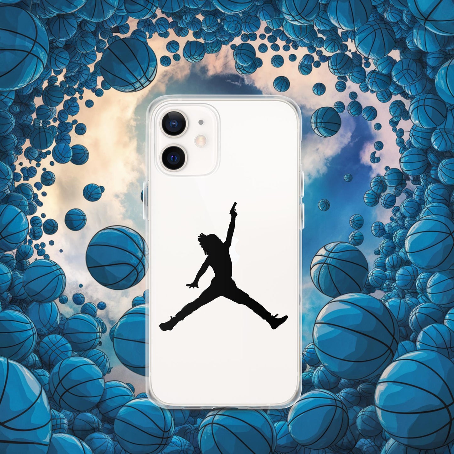 Ja Morant Funny Gun Meme Basketball NBA Memphis Grizzlies Clear Case for iPhone iPhone 12 mini Mobile Phone Cases Basketball Ja Morant Memphis Grizzlies NBA Next Cult Brand