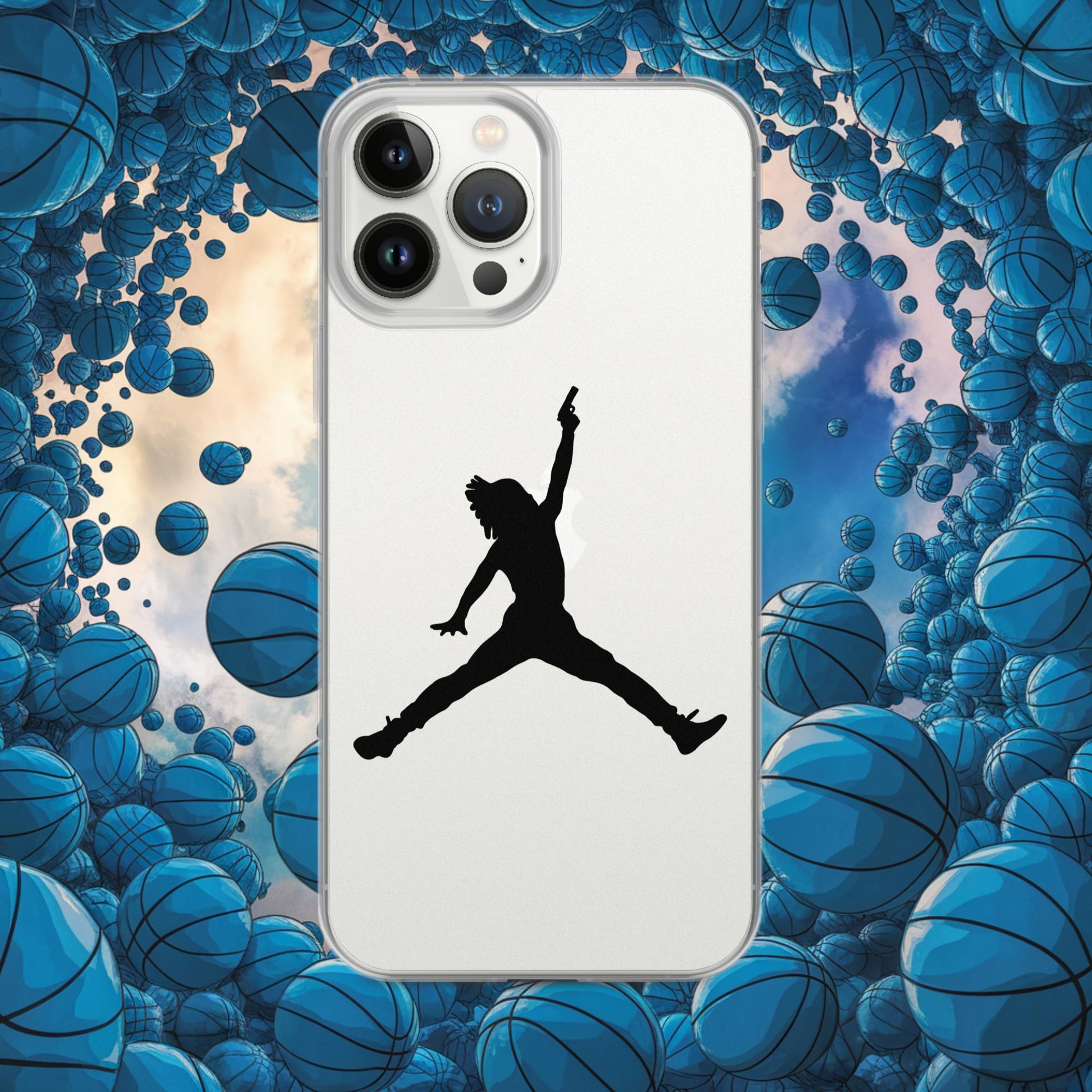 Ja Morant Funny Gun Meme Basketball NBA Memphis Grizzlies Clear Case for iPhone iPhone 13 Pro Max Mobile Phone Cases Basketball Ja Morant Memphis Grizzlies NBA Next Cult Brand