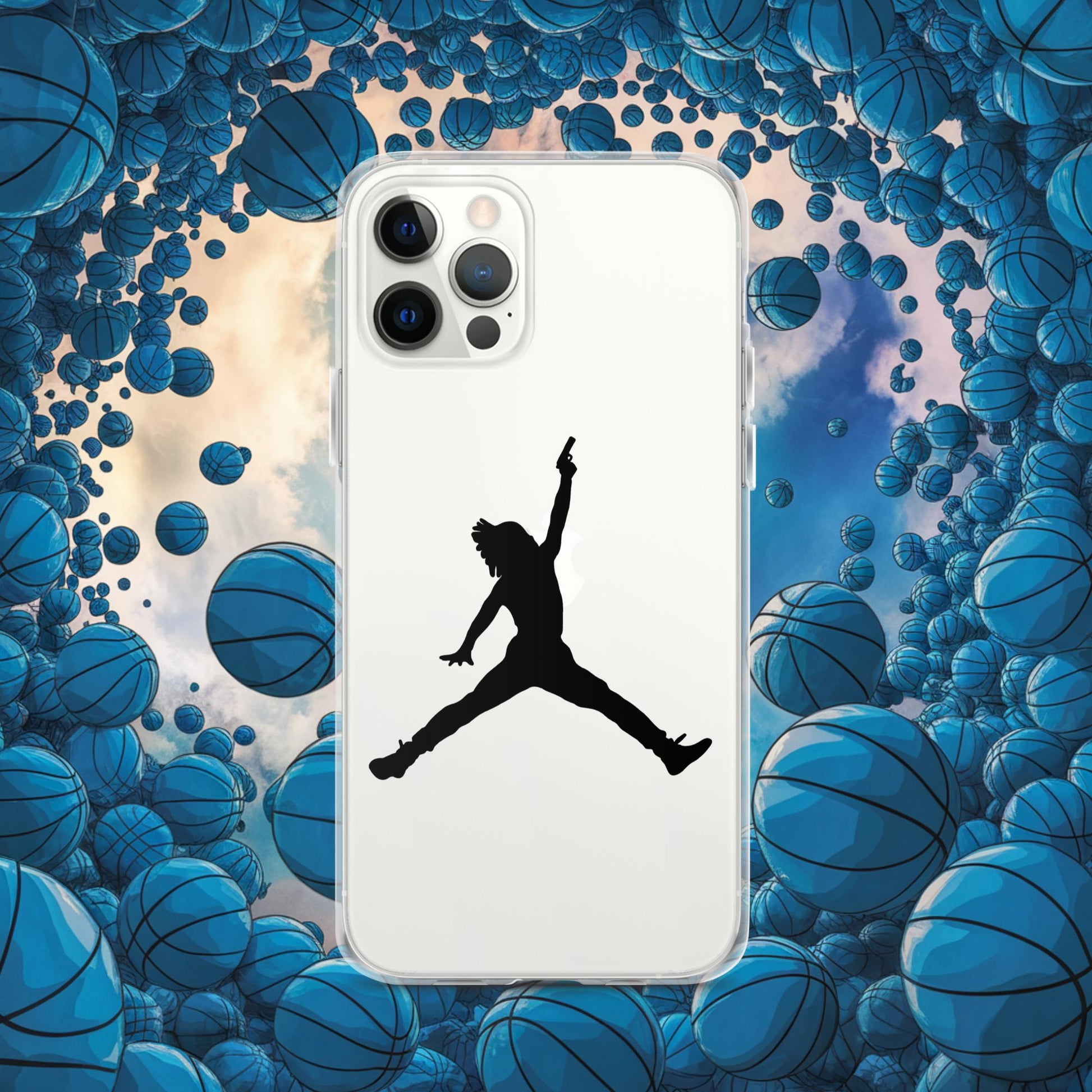 Ja Morant Funny Gun Meme Basketball NBA Memphis Grizzlies Clear Case for iPhone iPhone 12 Pro Mobile Phone Cases Basketball Ja Morant Memphis Grizzlies NBA Next Cult Brand