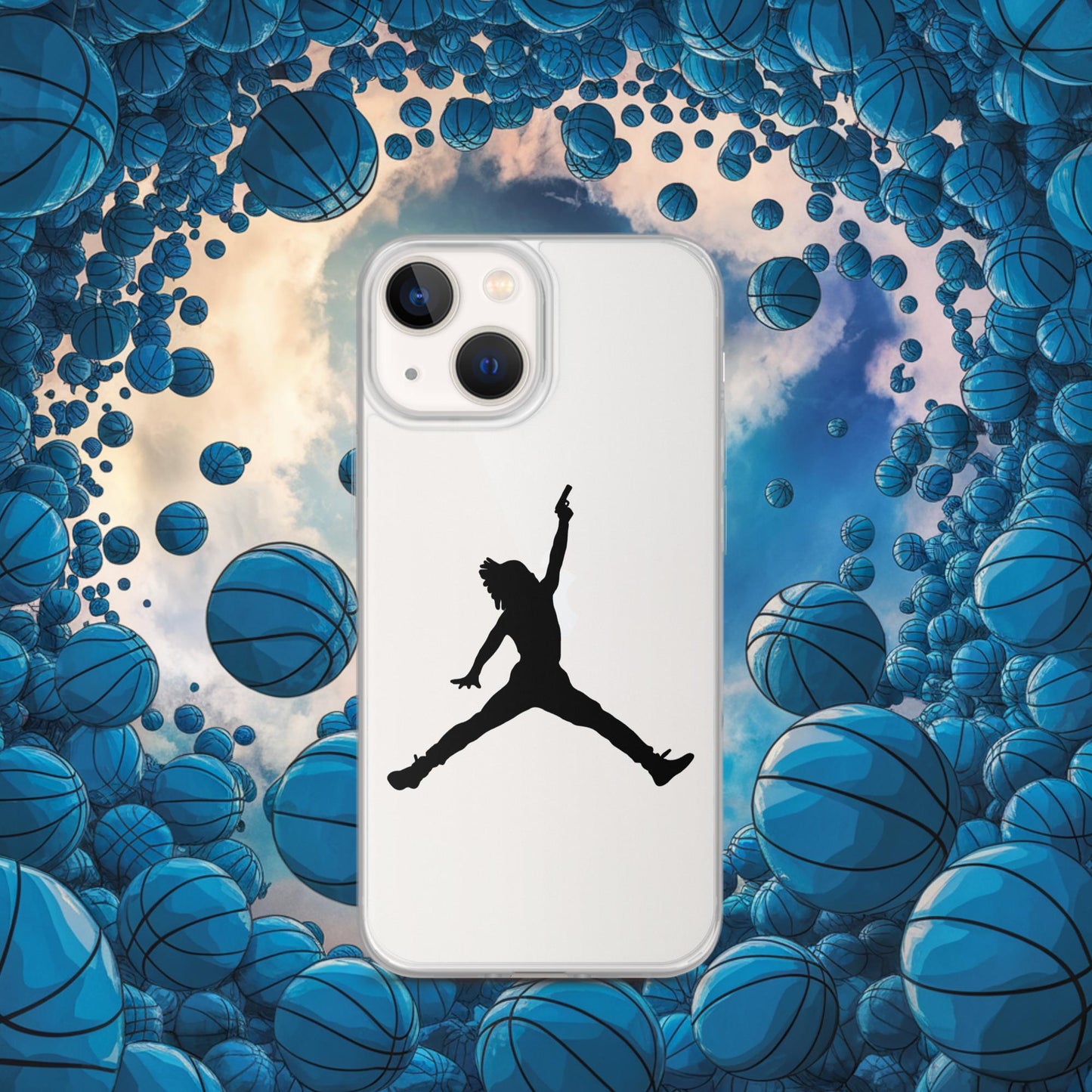 Ja Morant Funny Gun Meme Basketball NBA Memphis Grizzlies Clear Case for iPhone iPhone 13 mini Mobile Phone Cases Basketball Ja Morant Memphis Grizzlies NBA Next Cult Brand