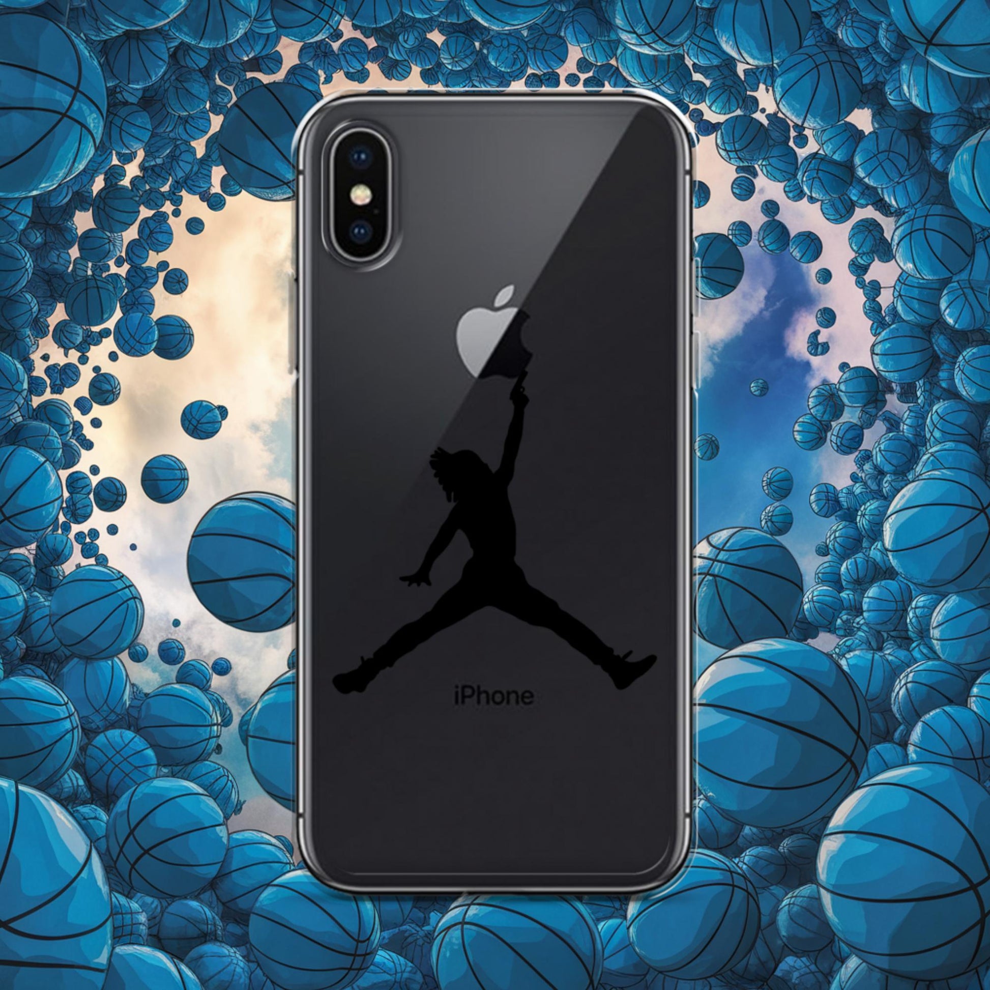 Ja Morant Funny Gun Meme Basketball NBA Memphis Grizzlies Clear Case for iPhone iPhone X XS Mobile Phone Cases Basketball Ja Morant Memphis Grizzlies NBA Next Cult Brand