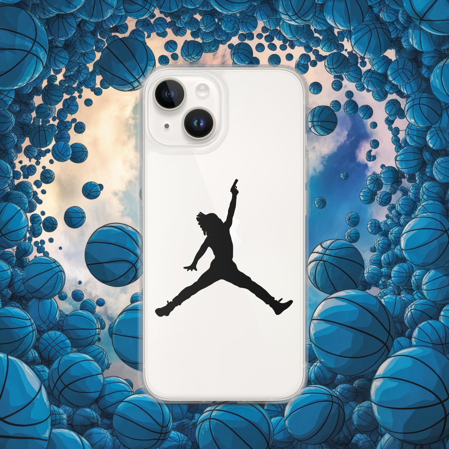 Ja Morant Funny Gun Meme Basketball NBA Memphis Grizzlies Clear Case for iPhone iPhone 14 Mobile Phone Cases Basketball Ja Morant Memphis Grizzlies NBA Next Cult Brand