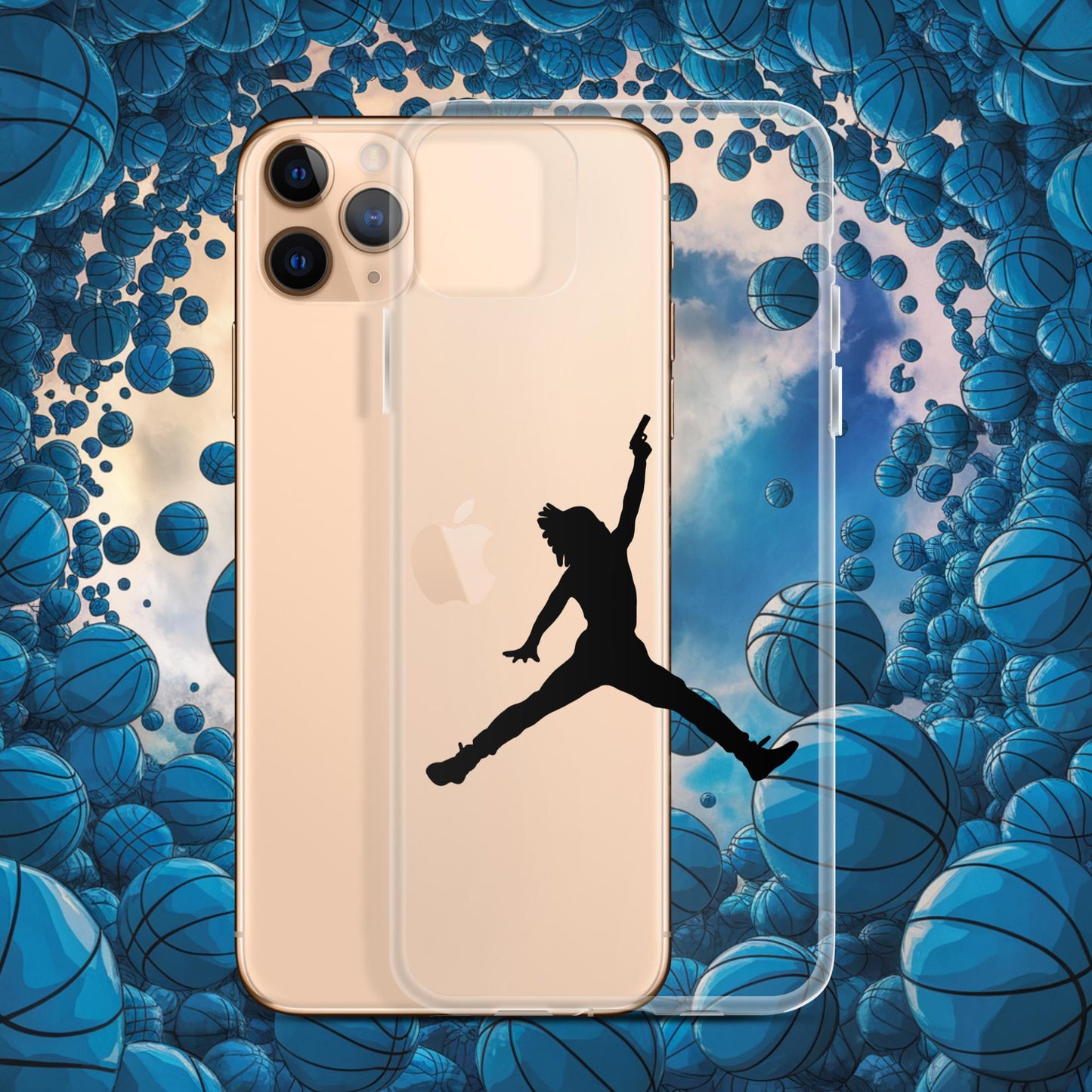 Ja Morant Funny Gun Meme Basketball NBA Memphis Grizzlies Clear Case for iPhone Next Cult Brand