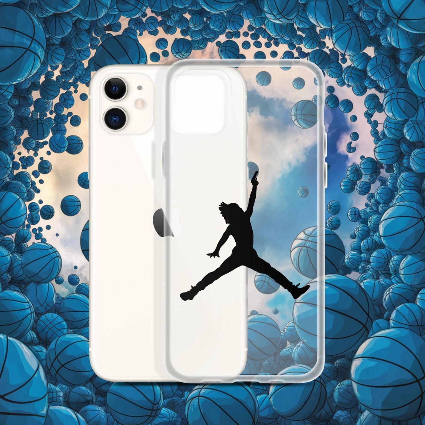 Ja Morant Funny Gun Meme Basketball NBA Memphis Grizzlies Clear Case for iPhone iPhone 11 Mobile Phone Cases Basketball Ja Morant Memphis Grizzlies NBA Next Cult Brand