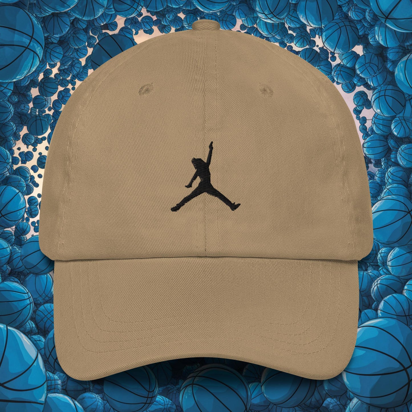 Ja Morant Funny Gun Meme Basketball NBA Memphis Grizzlies Dad hat Khaki Hats Basketball Ja Morant Memphis Grizzlies NBA Next Cult Brand