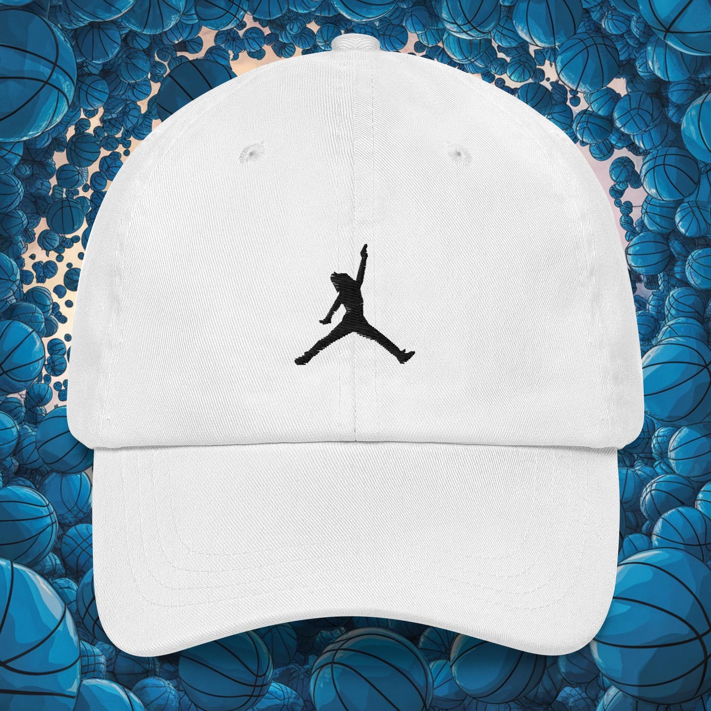 Ja Morant Funny Gun Meme Basketball NBA Memphis Grizzlies Dad hat White Hats Basketball Ja Morant Memphis Grizzlies NBA Next Cult Brand