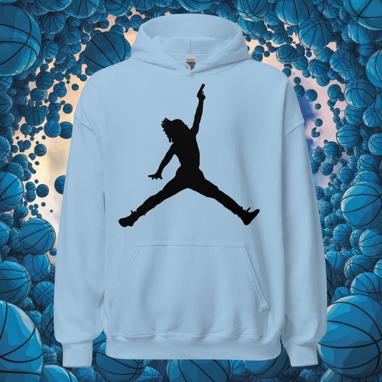 Ja Morant Funny Gun Meme Basketball NBA Memphis Grizzlies Unisex Hoodie Next Cult Brand