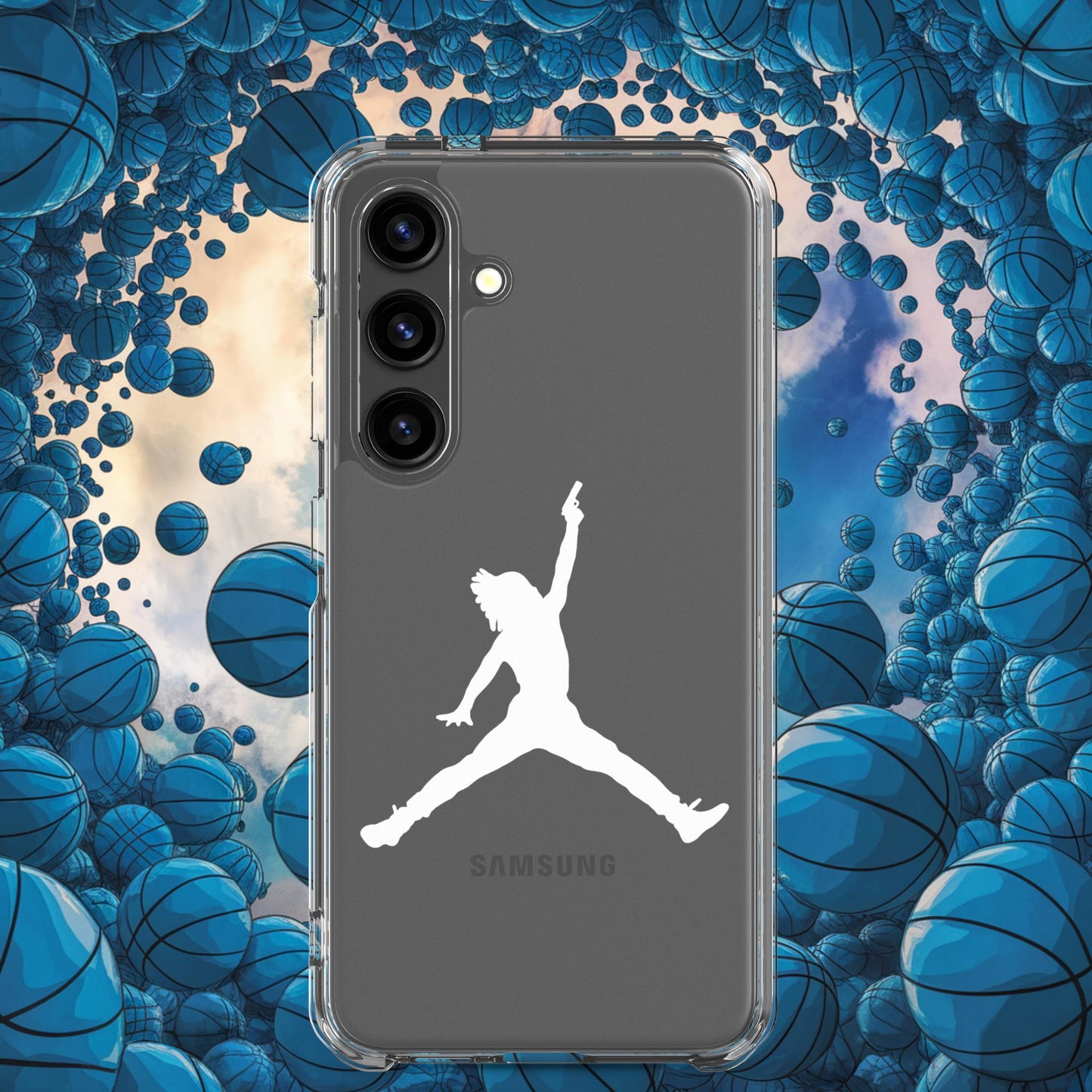 Ja Morant Funny Gun Meme Memphis Grizzlies NBA Clear Case for Samsung Samsung Galaxy S24 Mobile Phone Cases Basketball Ja Morant Memphis Grizzlies NBA Next Cult Brand