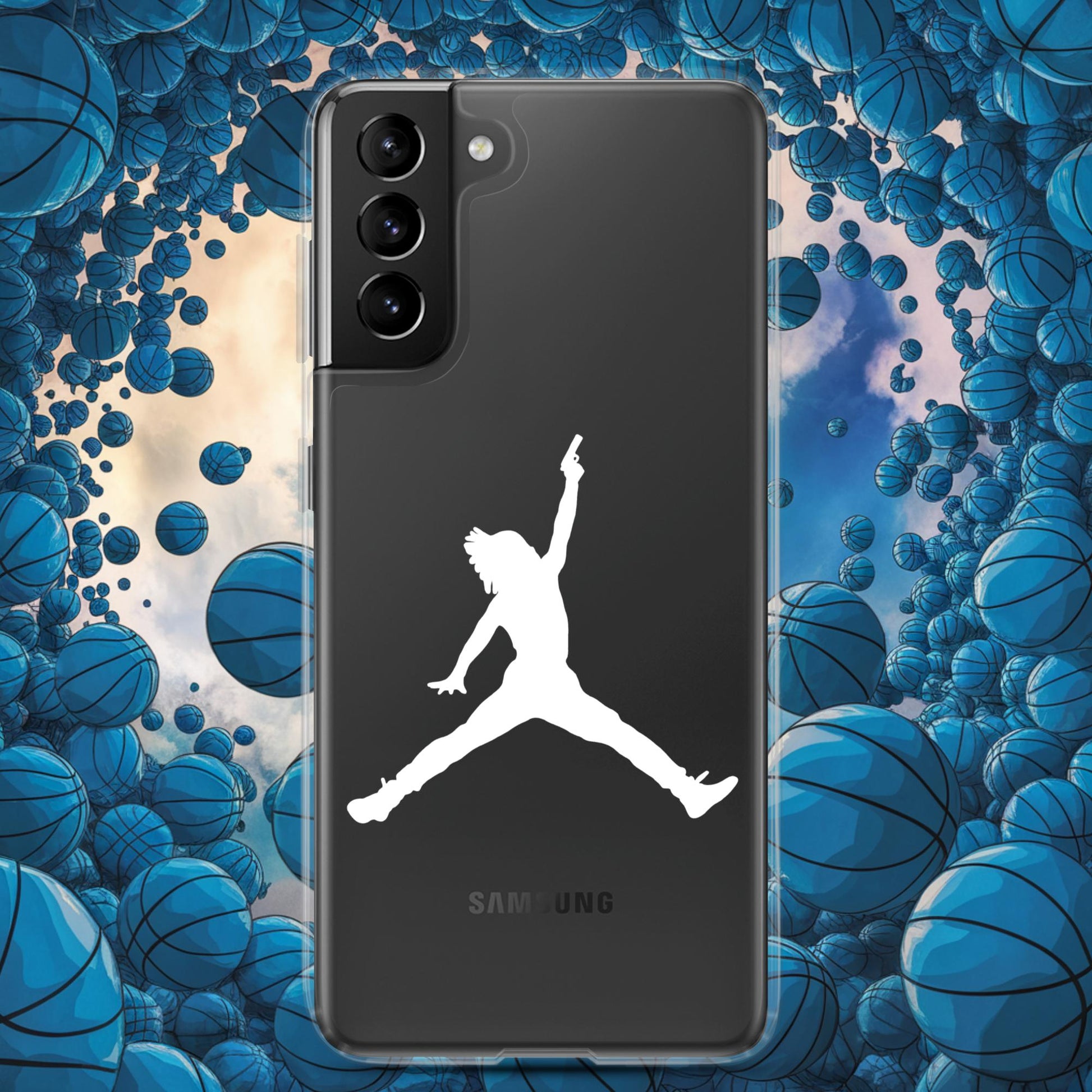 Ja Morant Funny Gun Meme Memphis Grizzlies NBA Clear Case for Samsung Samsung Galaxy S21 Plus Mobile Phone Cases Basketball Ja Morant Memphis Grizzlies NBA Next Cult Brand