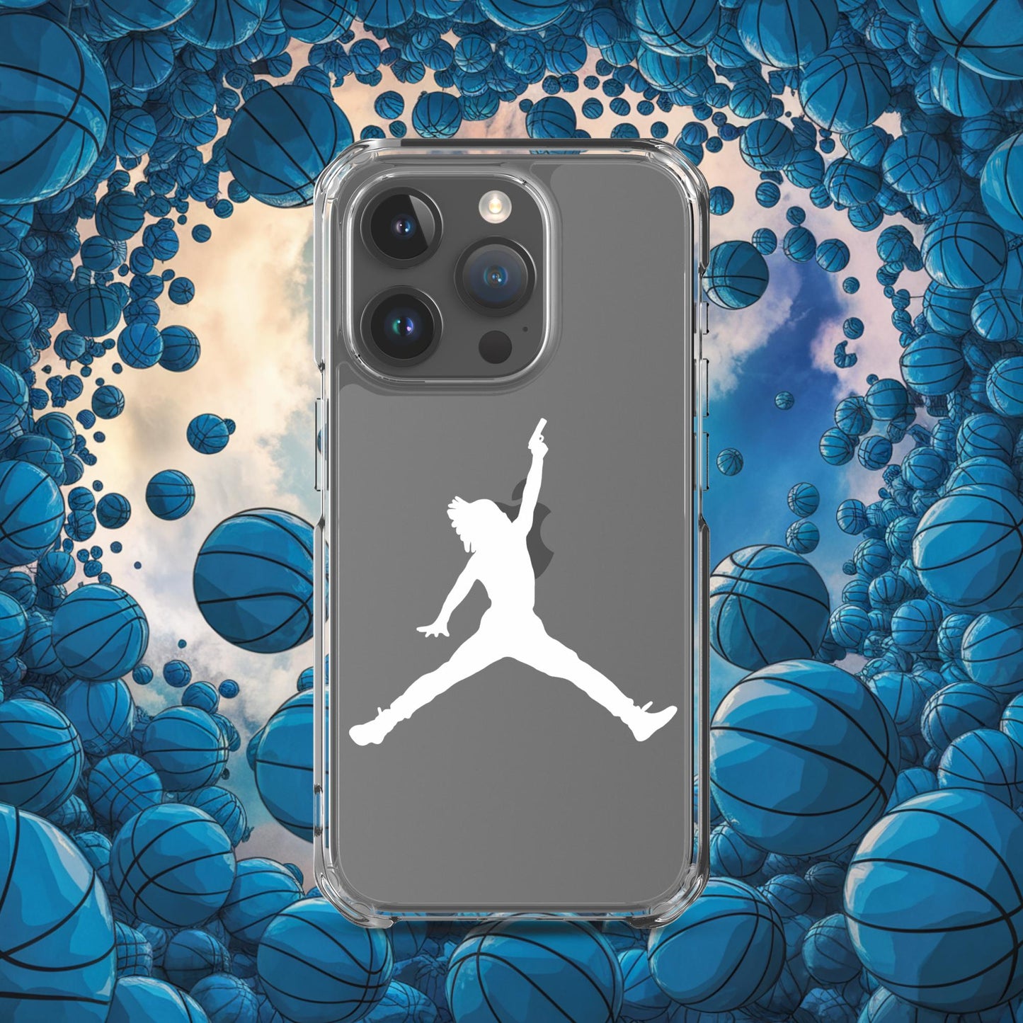 Ja Morant Funny Gun Meme Memphis Grizzlies NBA Clear Case for iPhone iPhone 15 Pro Mobile Phone Cases Basketball Ja Morant Memphis Grizzlies NBA Next Cult Brand