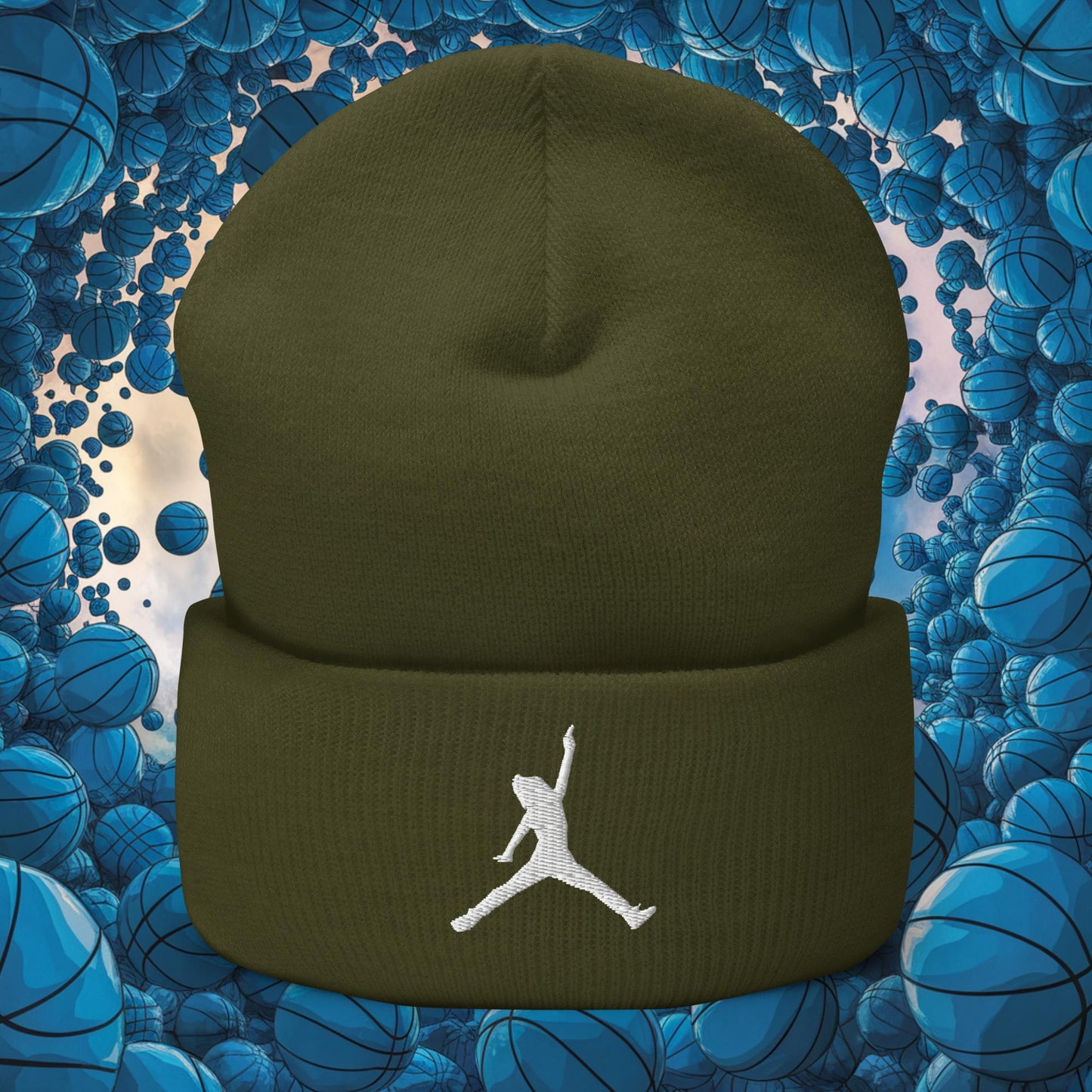 Ja Morant Funny Gun Meme Memphis Grizzlies NBA Cuffed Beanie Olive Hats Basketball Ja Morant Memphis Grizzlies NBA Next Cult Brand