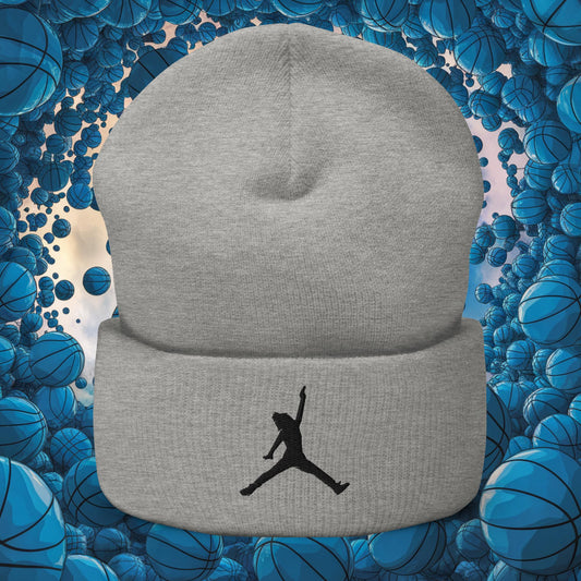 Ja Morant Funny Gun Meme Memphis Grizzlies NBA Cuffed Beanie Heather Grey Hats Basketball Ja Morant Memphis Grizzlies NBA Next Cult Brand