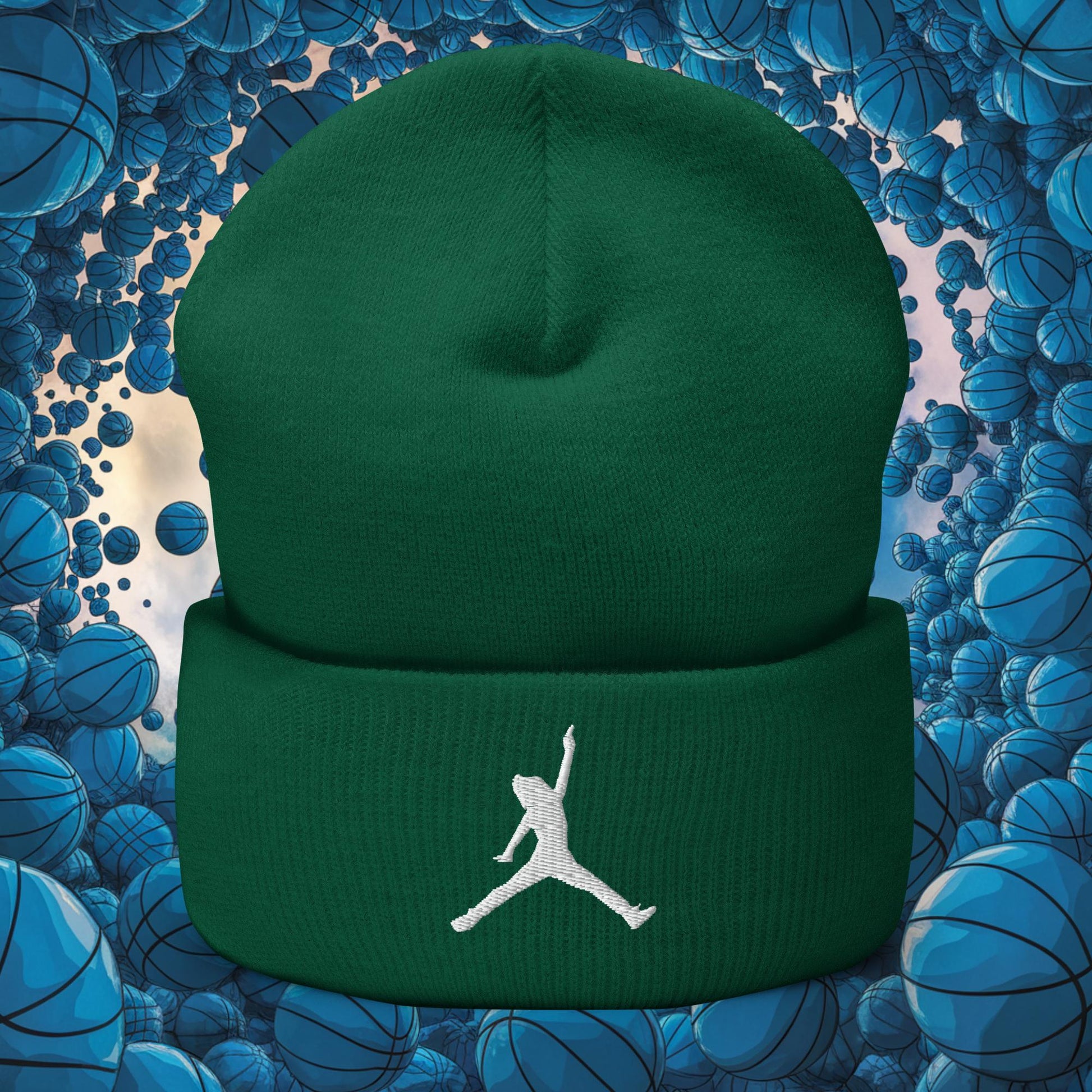 Ja Morant Funny Gun Meme Memphis Grizzlies NBA Cuffed Beanie Spruce Hats Basketball Ja Morant Memphis Grizzlies NBA Next Cult Brand