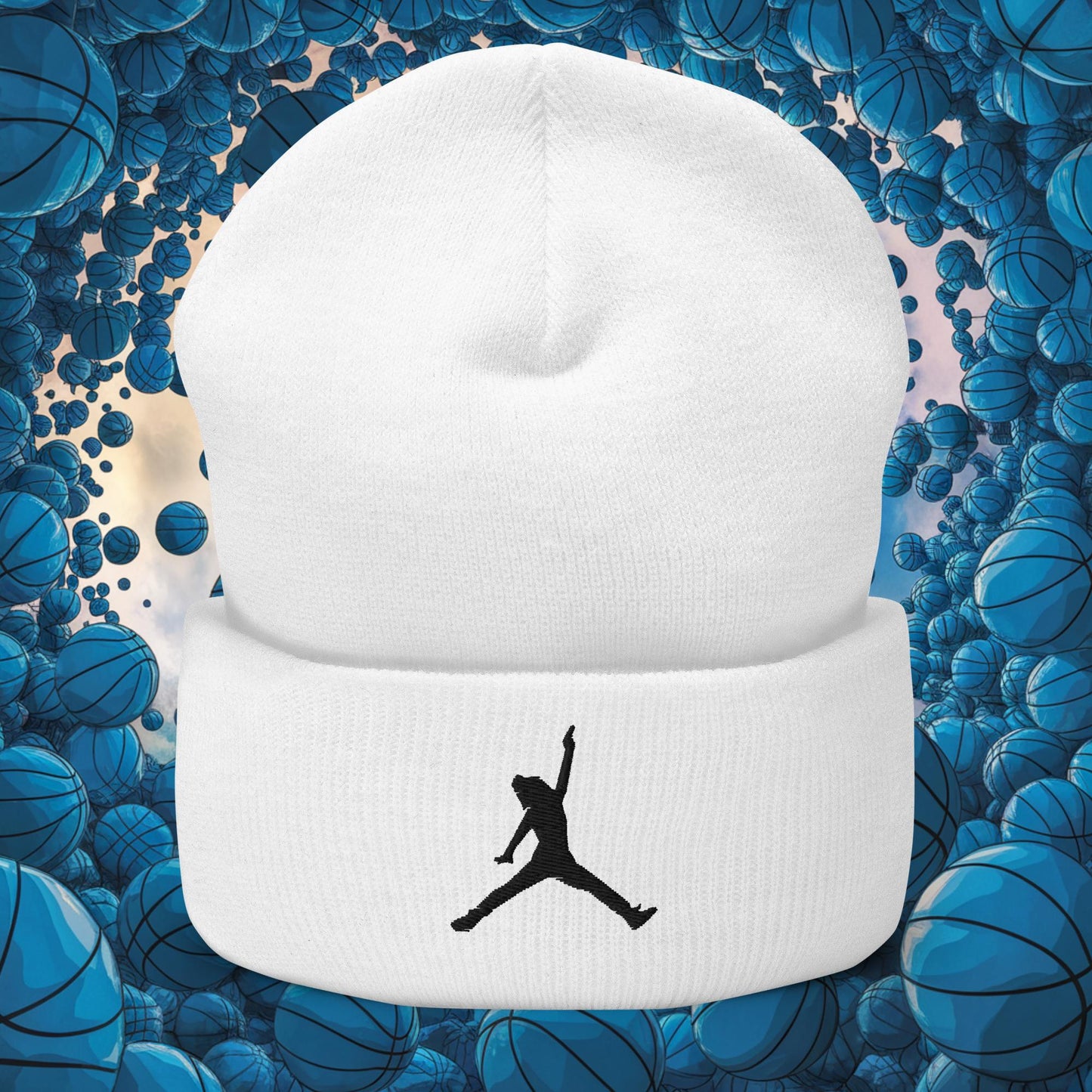 Ja Morant Funny Gun Meme Memphis Grizzlies NBA Cuffed Beanie White Hats Basketball Ja Morant Memphis Grizzlies NBA Next Cult Brand