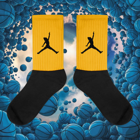 Ja Morant Funny Gun Meme Memphis Grizzlies NBA Socks XL Socks Basketball Ja Morant Memphis Grizzlies NBA Next Cult Brand