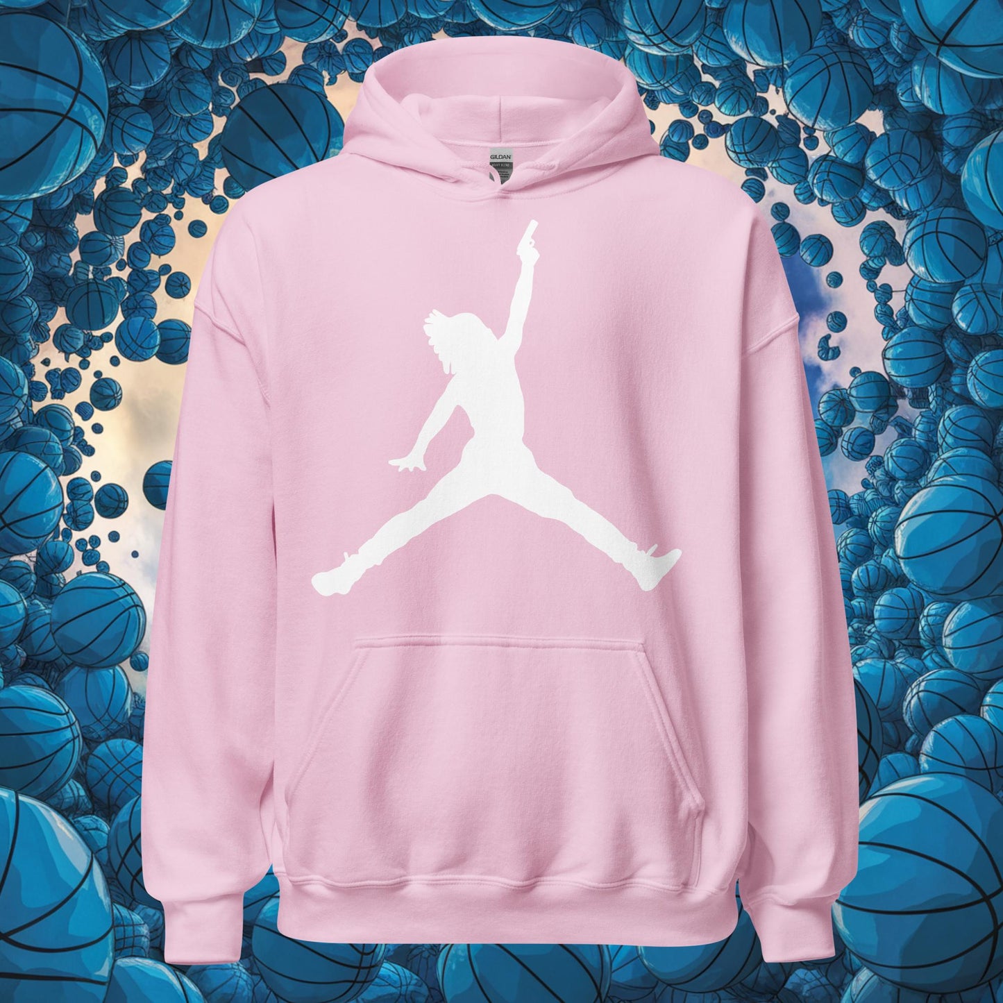 Ja Morant Funny Gun Meme Memphis Grizzlies NBA Unisex Hoodie Light Pink Hoodies Basketball Ja Morant Memphis Grizzlies NBA Next Cult Brand