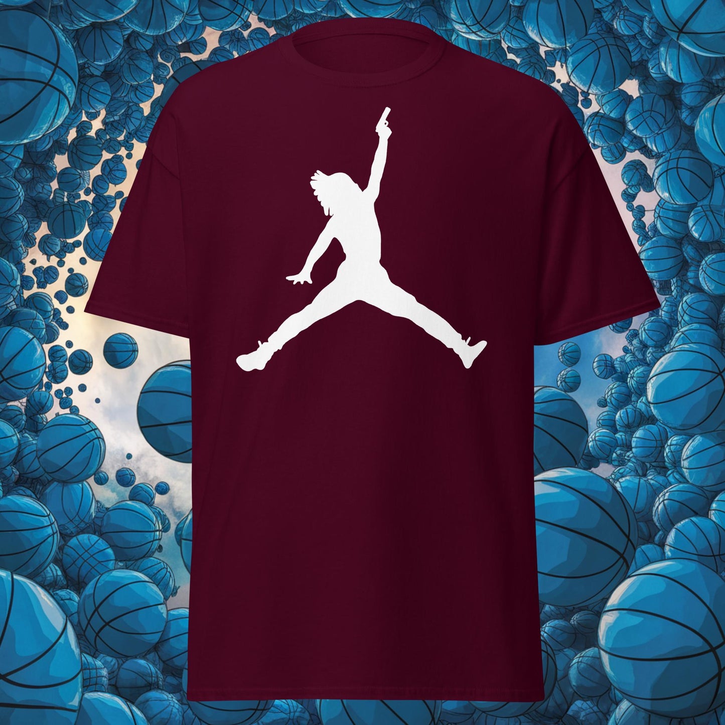 Ja Morant Funny Gun Meme Memphis Grizzlies NBA Unisex tee Maroon T-shirts Basketball Ja Morant Memphis Grizzlies NBA Next Cult Brand