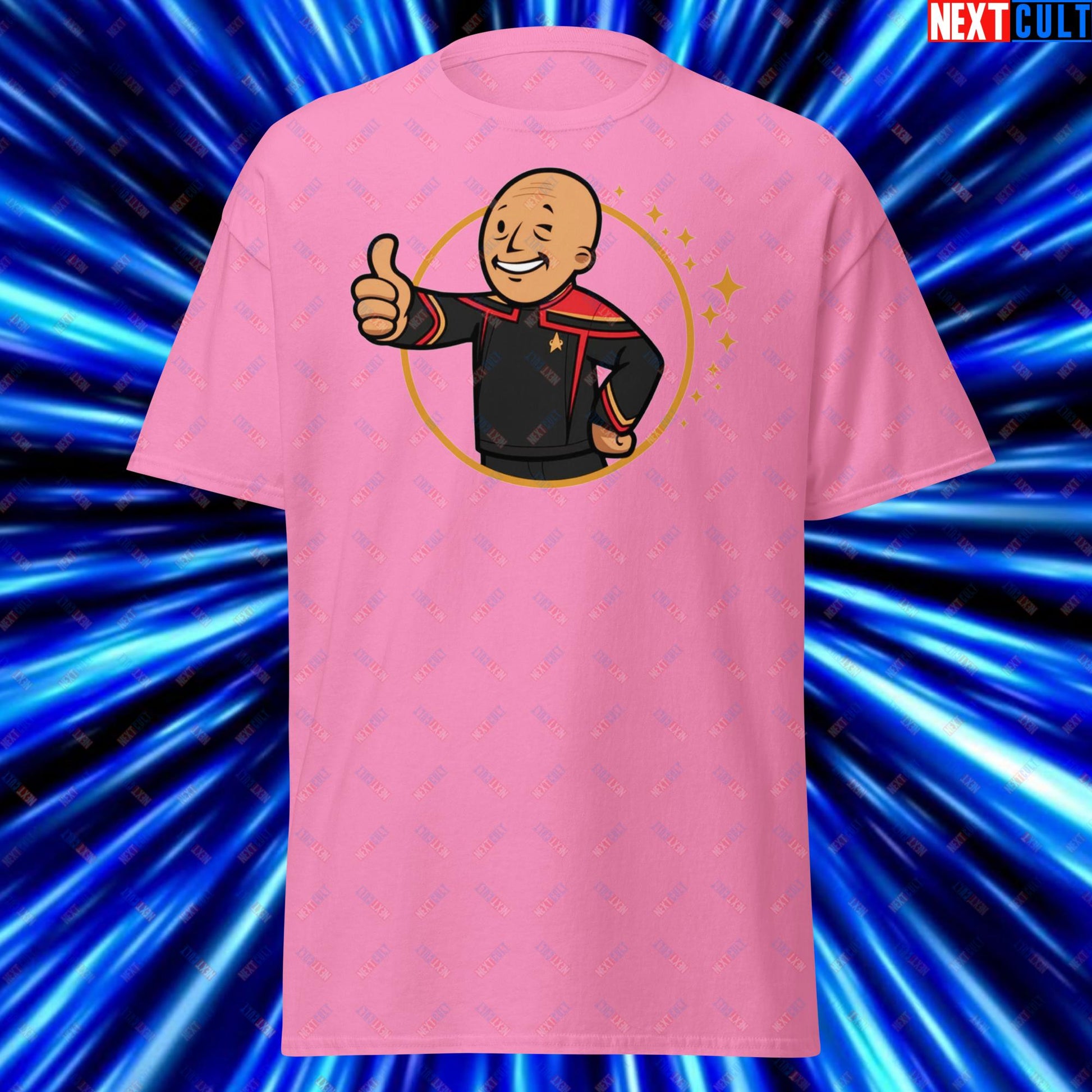 Jean-Luc Picard Star Trek Vault Boy Fallout Funny Cartoon Mashup Unisex tee Next Cult Brand