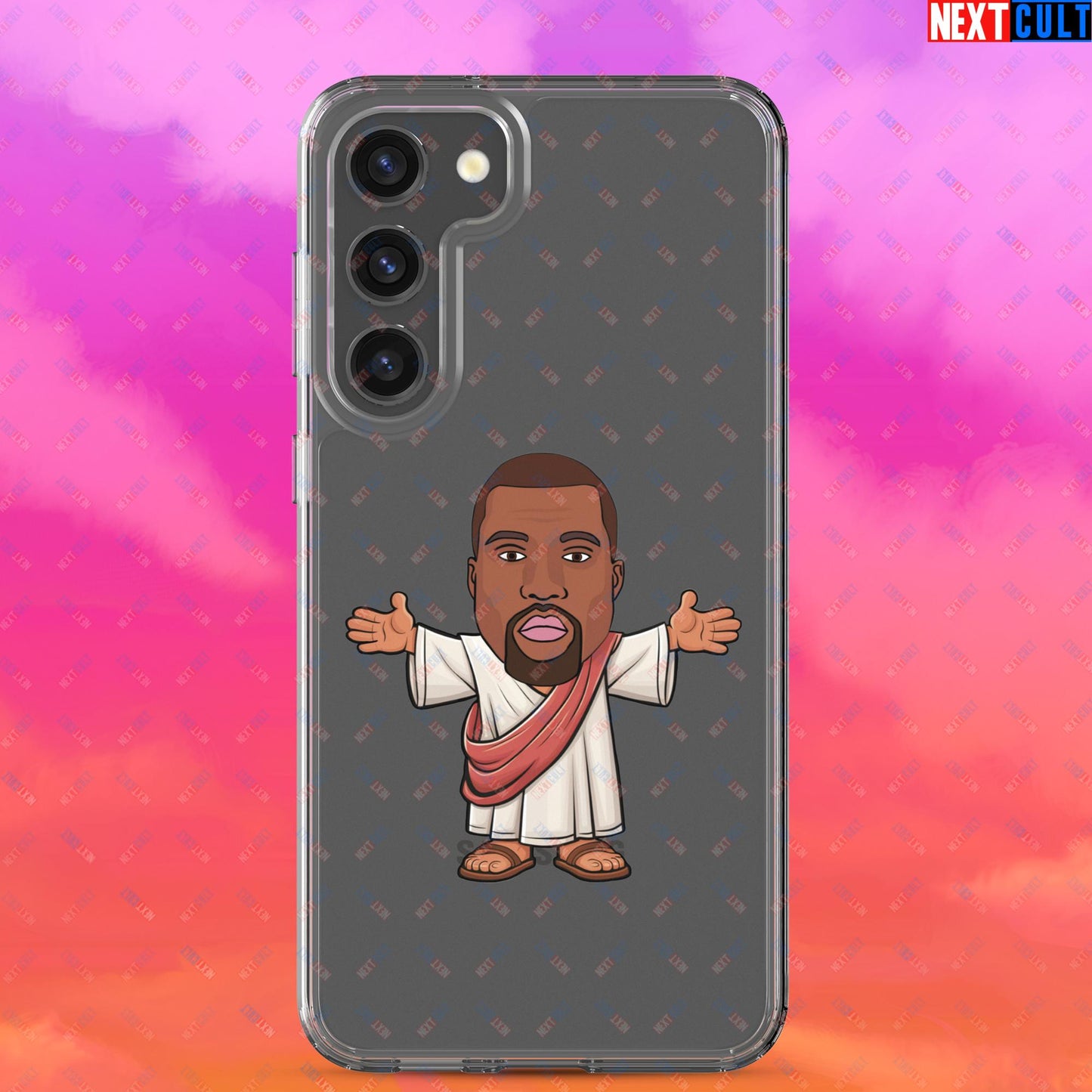 Jesus Kanye West Yeezianity Ye Funny Hip Hop Clear Case for Samsung Samsung Galaxy S23 Plus Mobile Phone Cases Kanye West Music Next Cult Brand