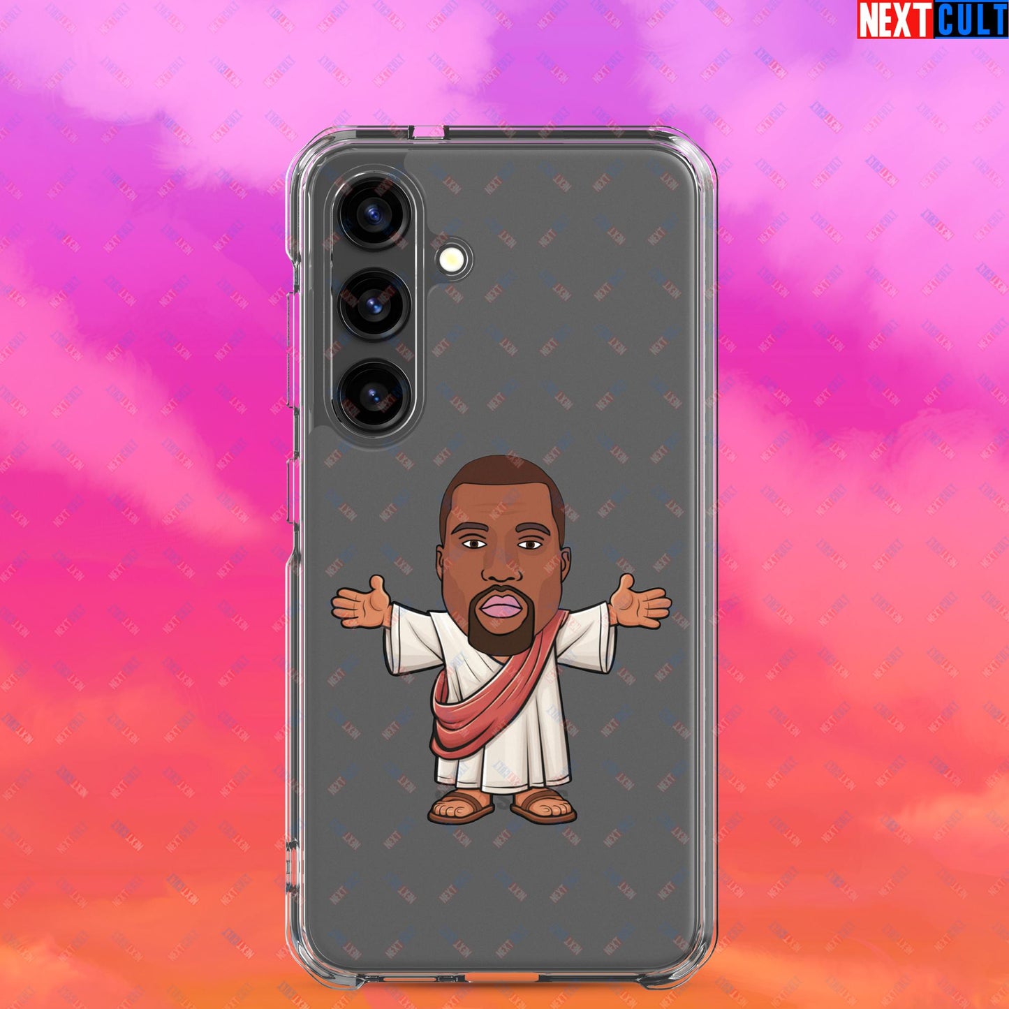 Jesus Kanye West Yeezianity Ye Funny Hip Hop Clear Case for Samsung Samsung Galaxy S24 Mobile Phone Cases Kanye West Music Next Cult Brand