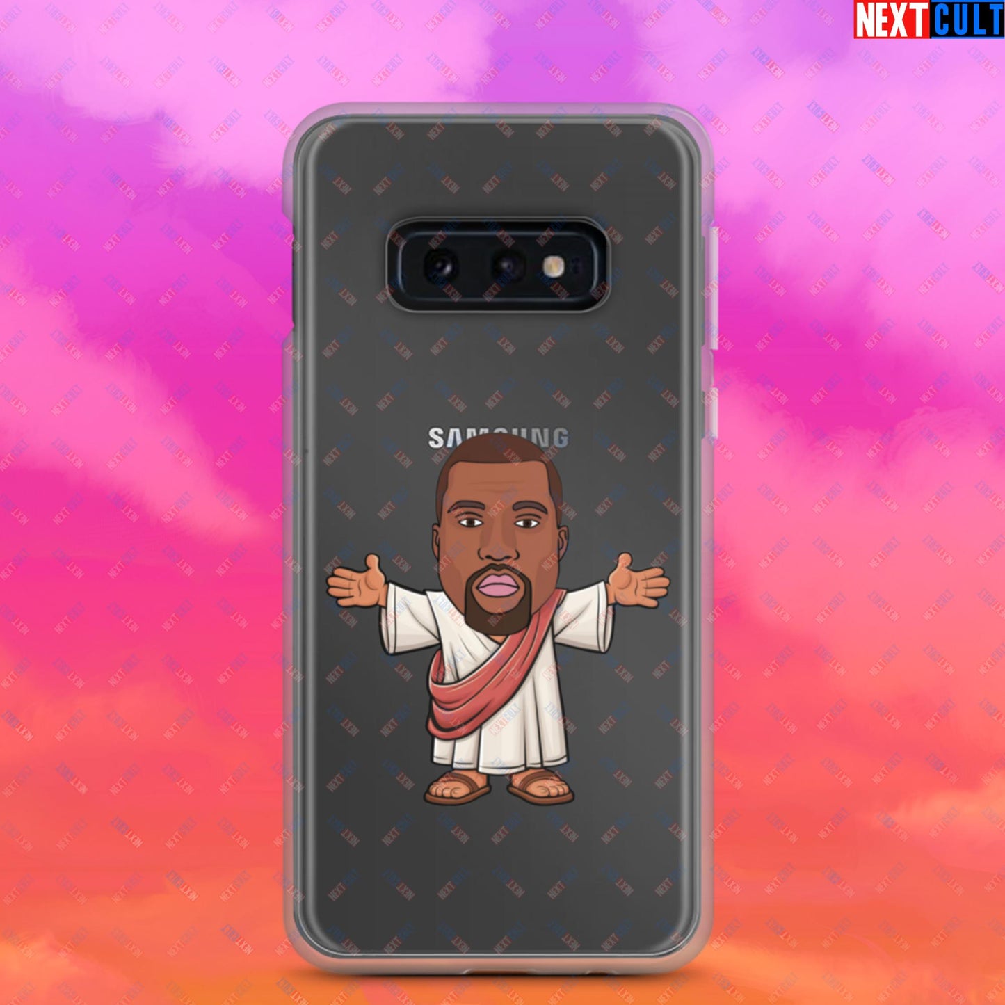 Jesus Kanye West Yeezianity Ye Funny Hip Hop Clear Case for Samsung Samsung Galaxy S10e Mobile Phone Cases Kanye West Music Next Cult Brand