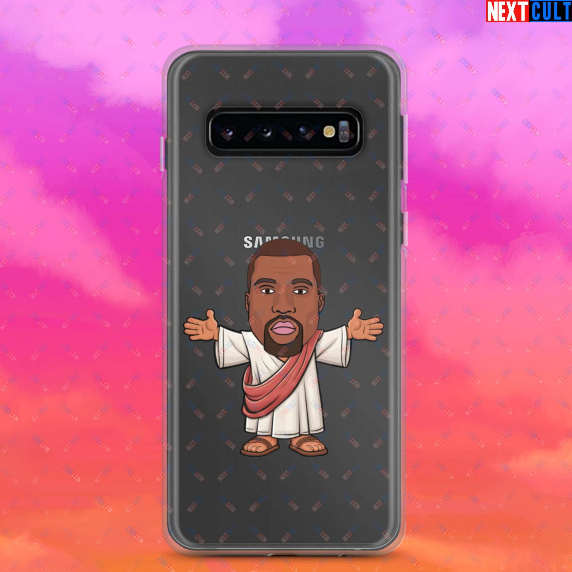 Jesus Kanye West Yeezianity Ye Funny Hip Hop Clear Case for Samsung Samsung Galaxy S10 Mobile Phone Cases Kanye West Music Next Cult Brand