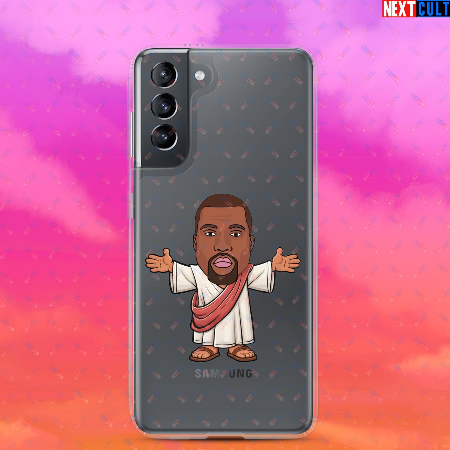 Jesus Kanye West Yeezianity Ye Funny Hip Hop Clear Case for Samsung Samsung Galaxy S21 Mobile Phone Cases Kanye West Music Next Cult Brand