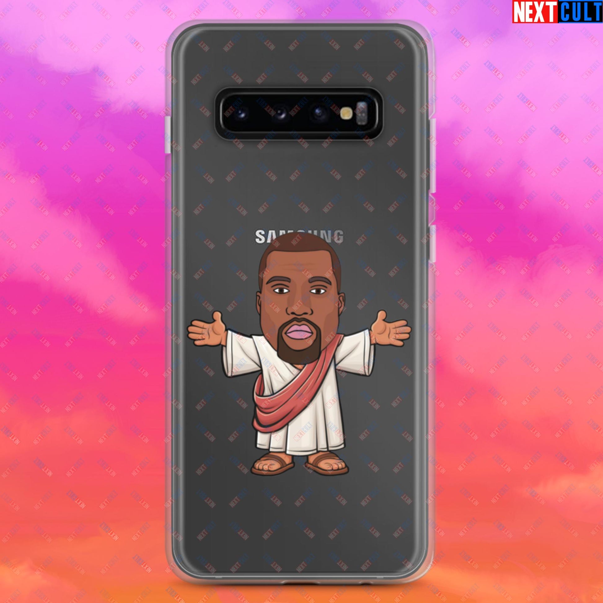 Jesus Kanye West Yeezianity Ye Funny Hip Hop Clear Case for Samsung Samsung Galaxy S10+ Mobile Phone Cases Kanye West Music Next Cult Brand