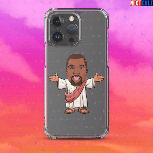 Jesus Kanye West Yeezianity Ye Funny Hip Hop Clear Case for iPhone iPhone 15 Pro Max Mobile Phone Cases Kanye West Music Next Cult Brand