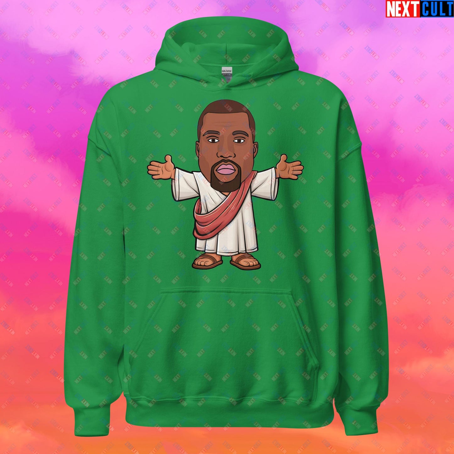 Jesus Kanye West Yeezianity Ye Funny Hip Hop Unisex Hoodie Irish Green Hoodies Kanye West Music Next Cult Brand