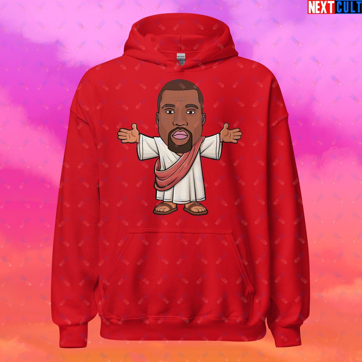 Jesus Kanye West Yeezianity Ye Funny Hip Hop Unisex Hoodie Red Hoodies Kanye West Music Next Cult Brand