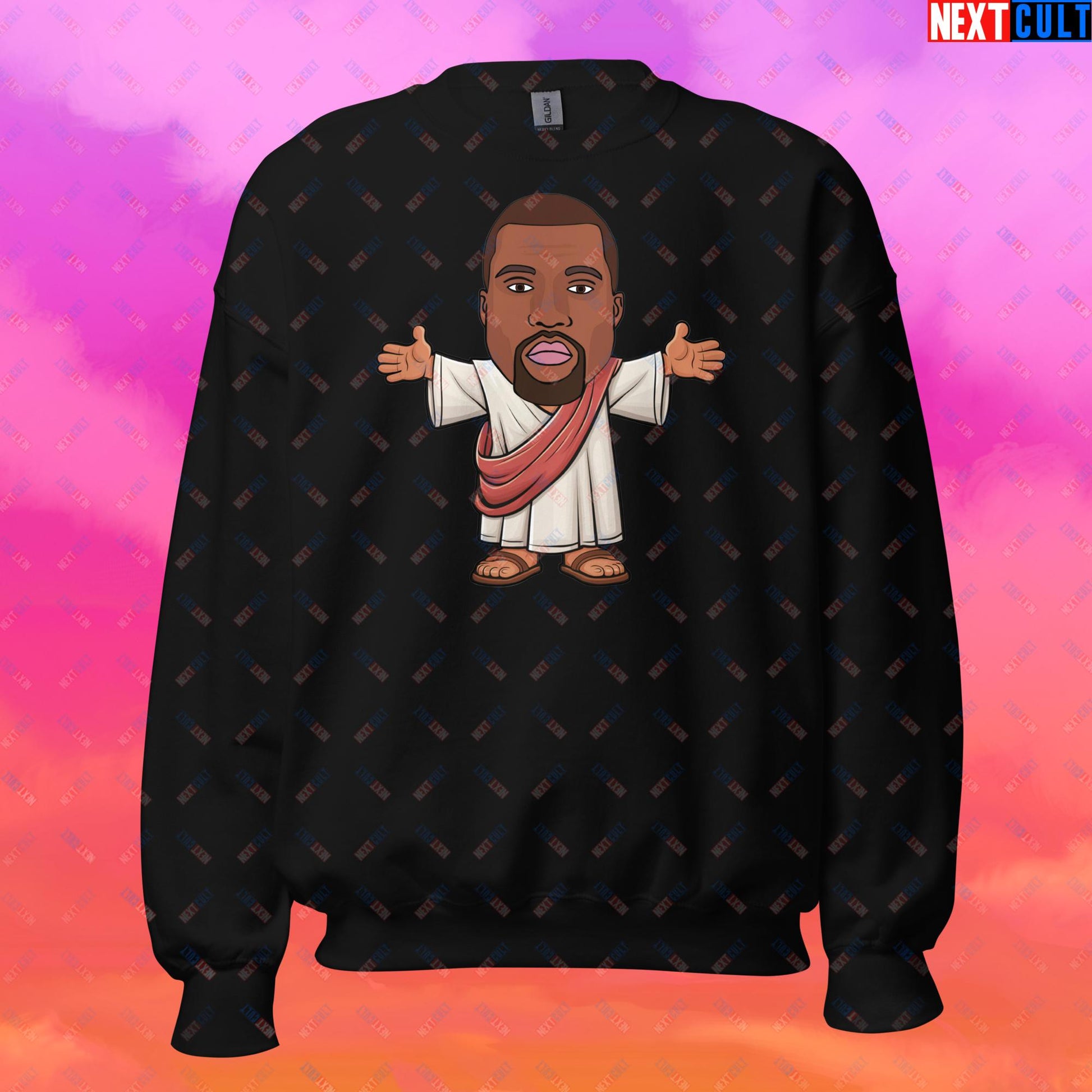 Jesus Kanye West Yeezianity Ye Funny Hip Hop Unisex Sweatshirt Black Sweatshirts Kanye West Music Next Cult Brand