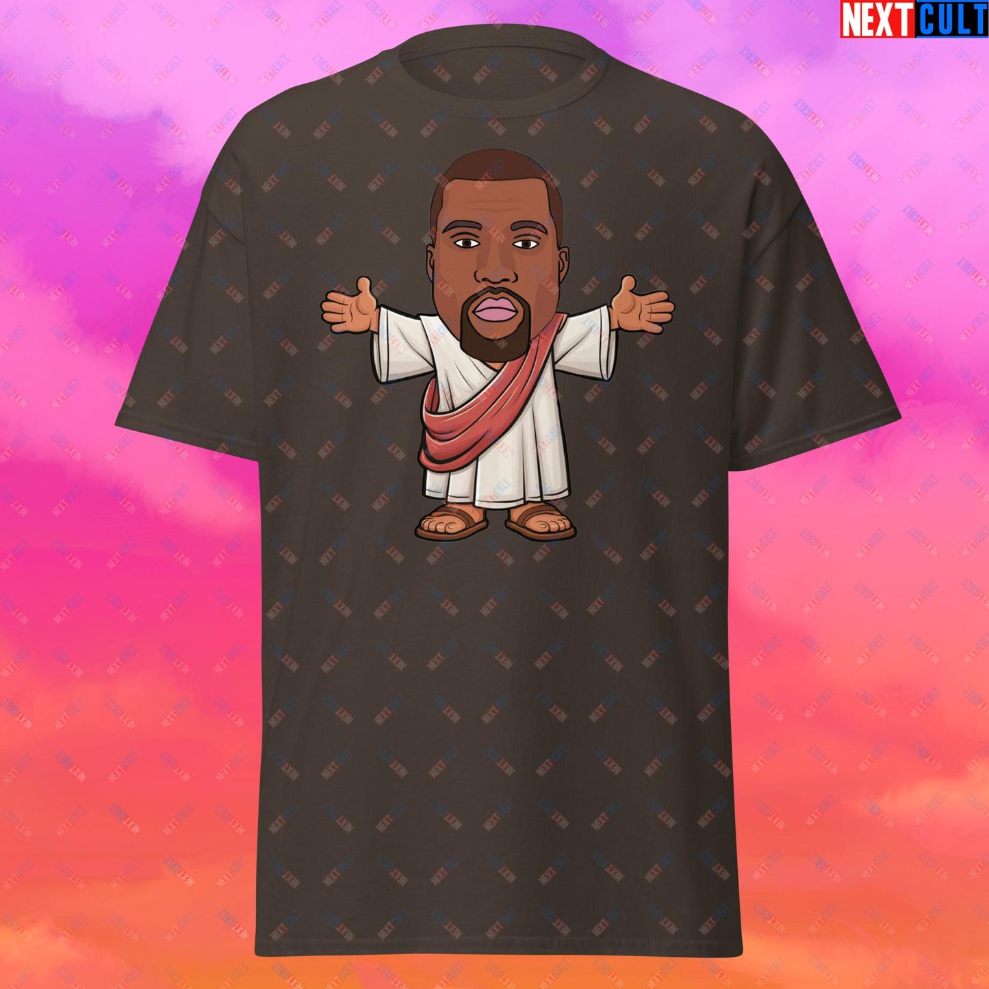 Jesus Kanye West Yeezianity Ye Funny Hip Hop Unisex tee Dark Chocolate T-shirts Kanye West Music Next Cult Brand