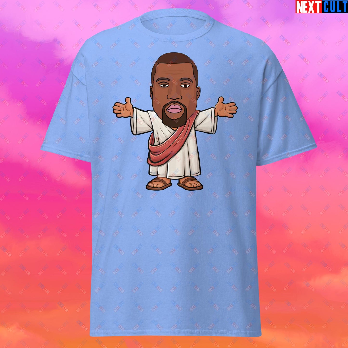 Jesus Kanye West Yeezianity Ye Funny Hip Hop Unisex tee Carolina Blue T-shirts Kanye West Music Next Cult Brand