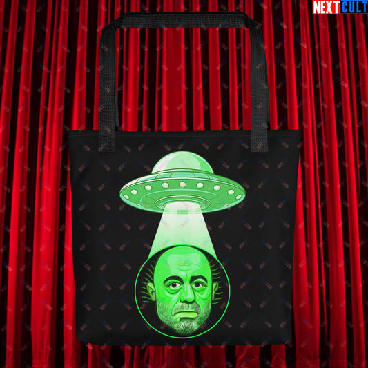 Joe Rogan Alien UFO Abduction Funny Extra-Terrestrial JRE Podcast Tote bag Next Cult Brand