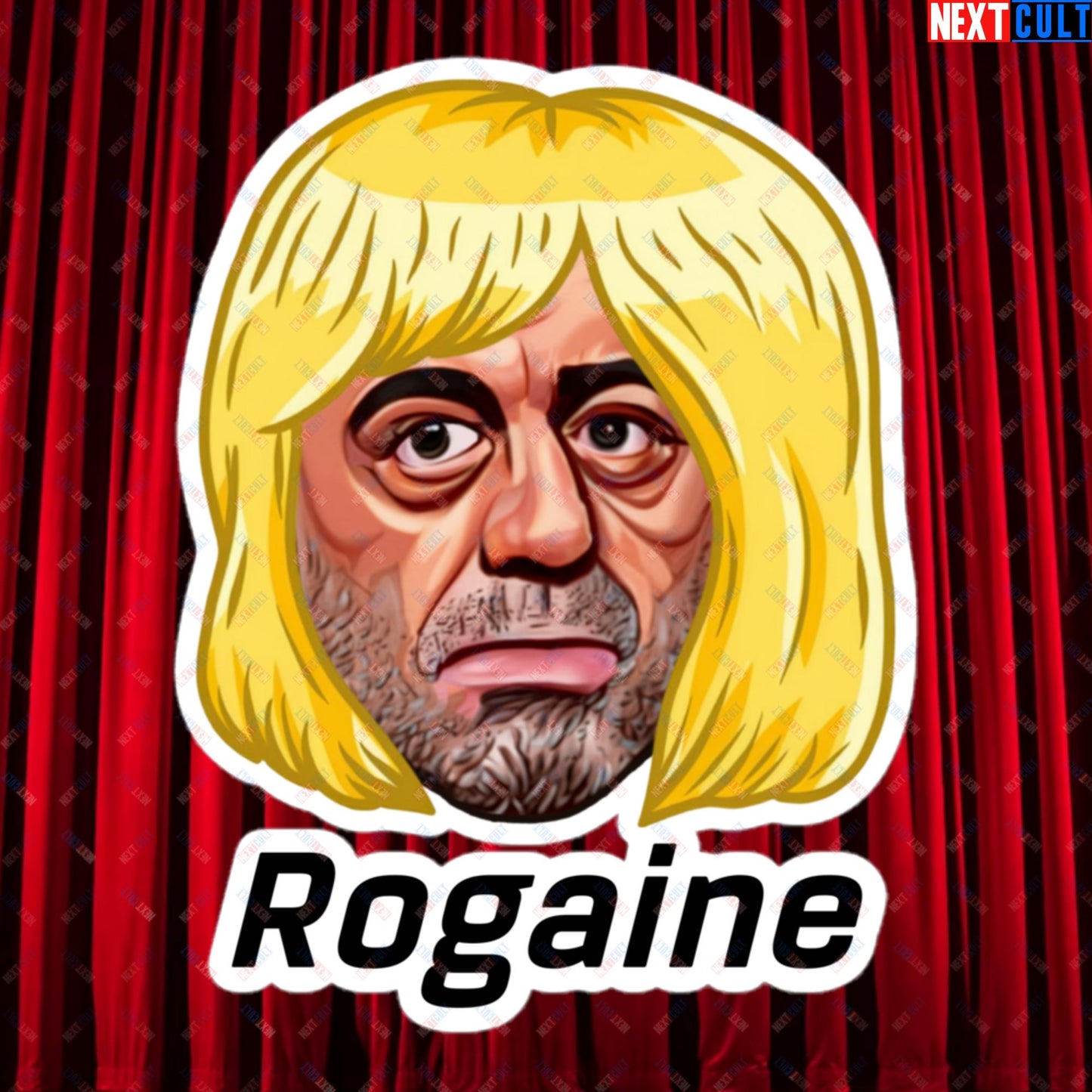 Joe Rogan Rogaine Funny Hair Loss JRE Podcast Bubble-free stickers 5.5″×5.5″ Stickers Joe Rogan Podcasts Stand-up Comedy Next Cult Brand