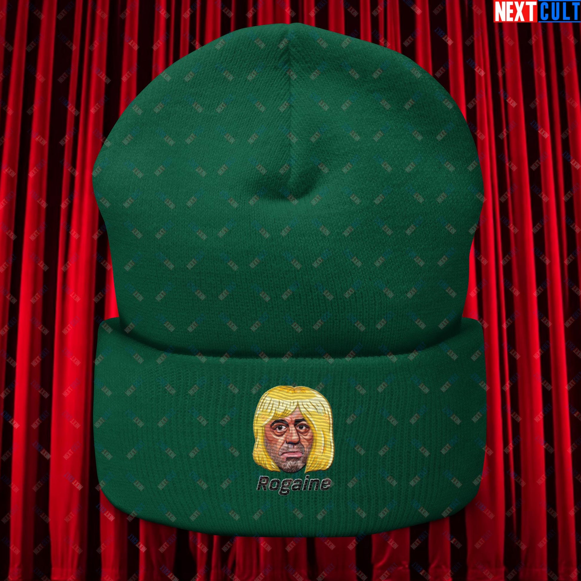 Joe Rogan Rogaine Funny Hair Loss JRE Podcast Cuffed Beanie Spruce Hats Joe Rogan Podcasts Stand-up Comedy Next Cult Brand