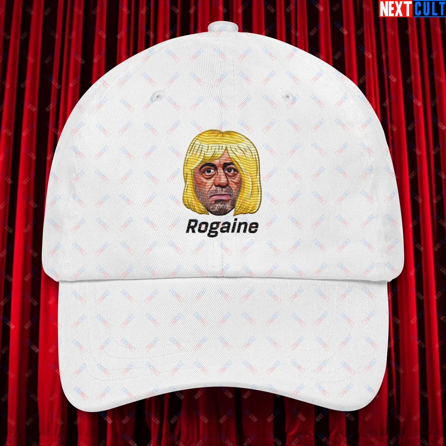 Joe Rogan Rogaine Funny Hair Loss JRE Podcast Dad hat White Hats Joe Rogan Podcasts Stand-up Comedy Next Cult Brand