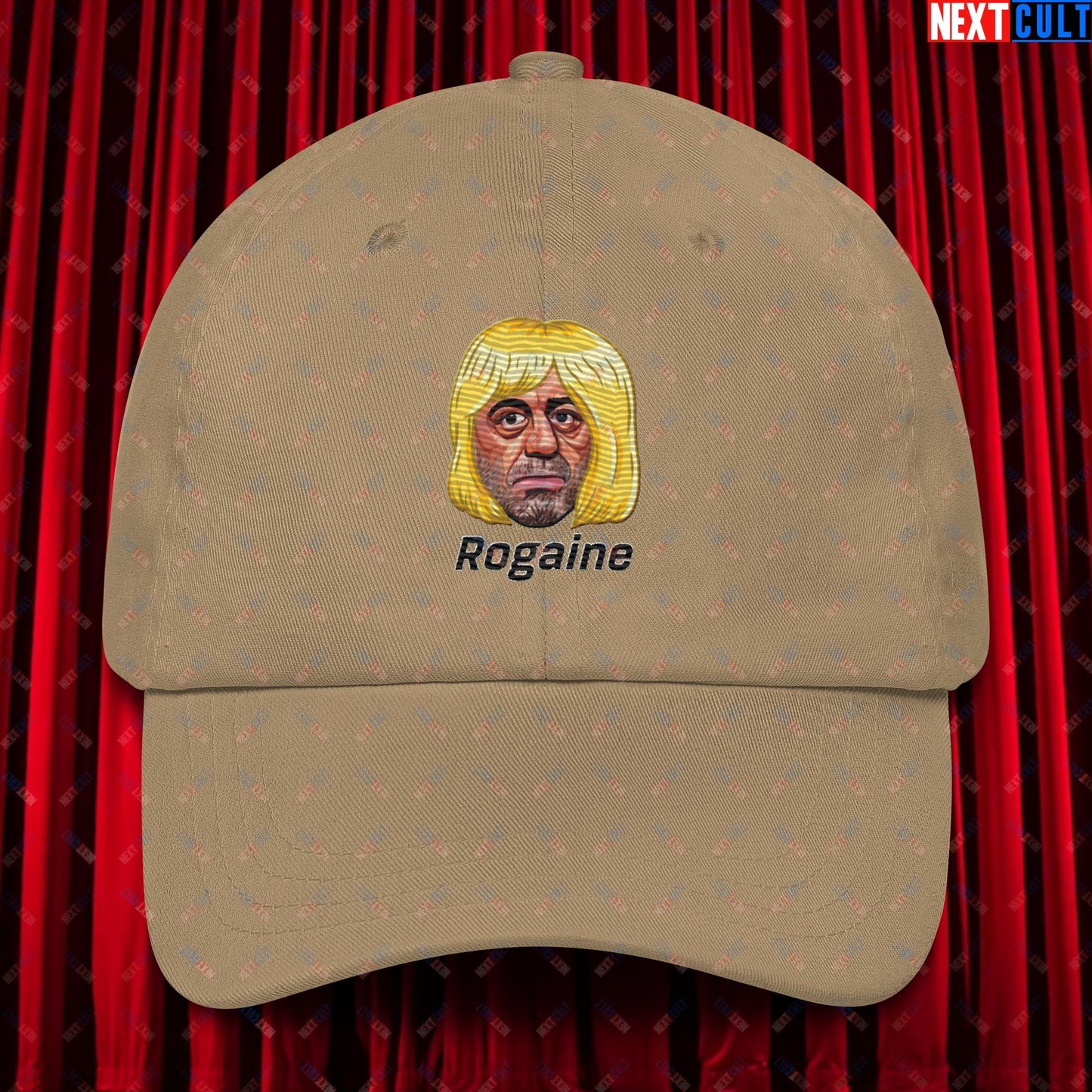 Joe Rogan Rogaine Funny Hair Loss JRE Podcast Dad hat Khaki Hats Joe Rogan Podcasts Stand-up Comedy Next Cult Brand