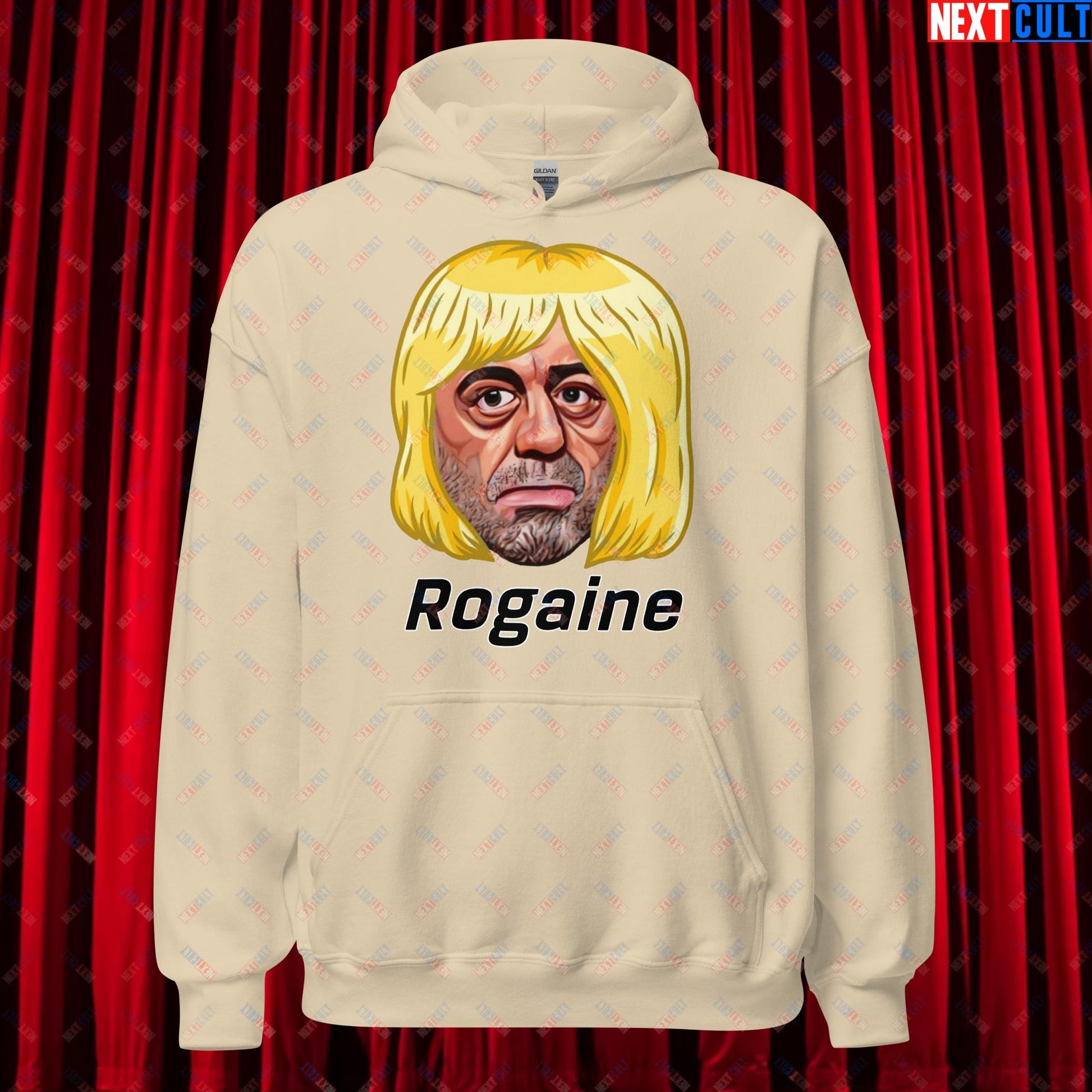 Joe Rogan Rogaine Funny Hair Loss JRE Podcast Unisex Hoodie Sand Hoodies Joe Rogan Podcasts Stand-up Comedy Next Cult Brand