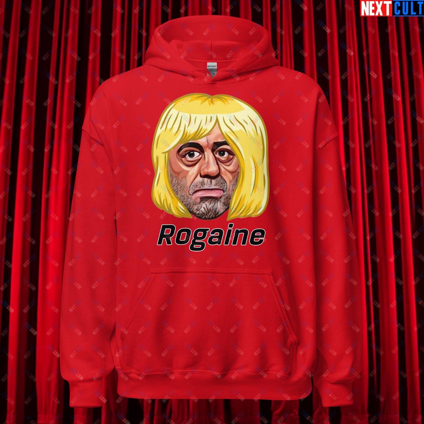 Joe Rogan Rogaine Funny Hair Loss JRE Podcast Unisex Hoodie Red Hoodies Joe Rogan Podcasts Stand-up Comedy Next Cult Brand