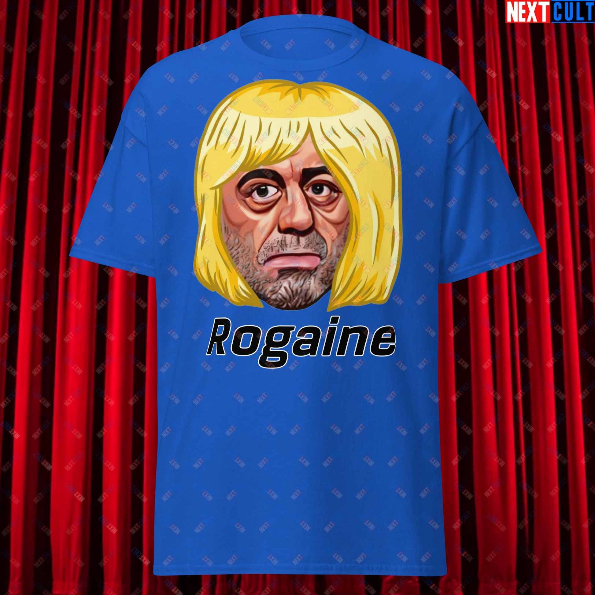 Joe Rogan Rogaine Funny Hair Loss JRE Podcast Unisex tee Royal T-shirts Joe Rogan Podcasts Stand-up Comedy Next Cult Brand