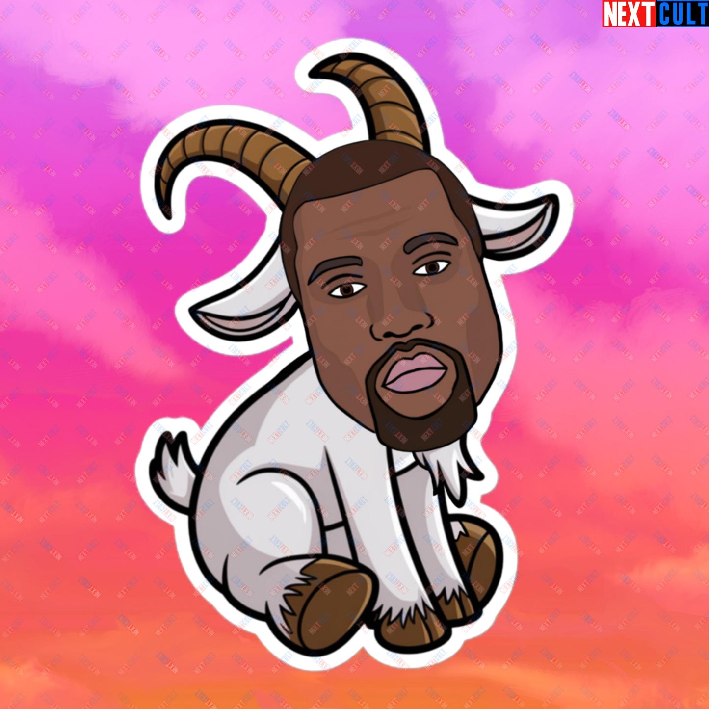 Kanye West G.O.A.T. Hip Hop Greatest of All Time Rap Music Funny Ye Bubble-free stickers Next Cult Brand