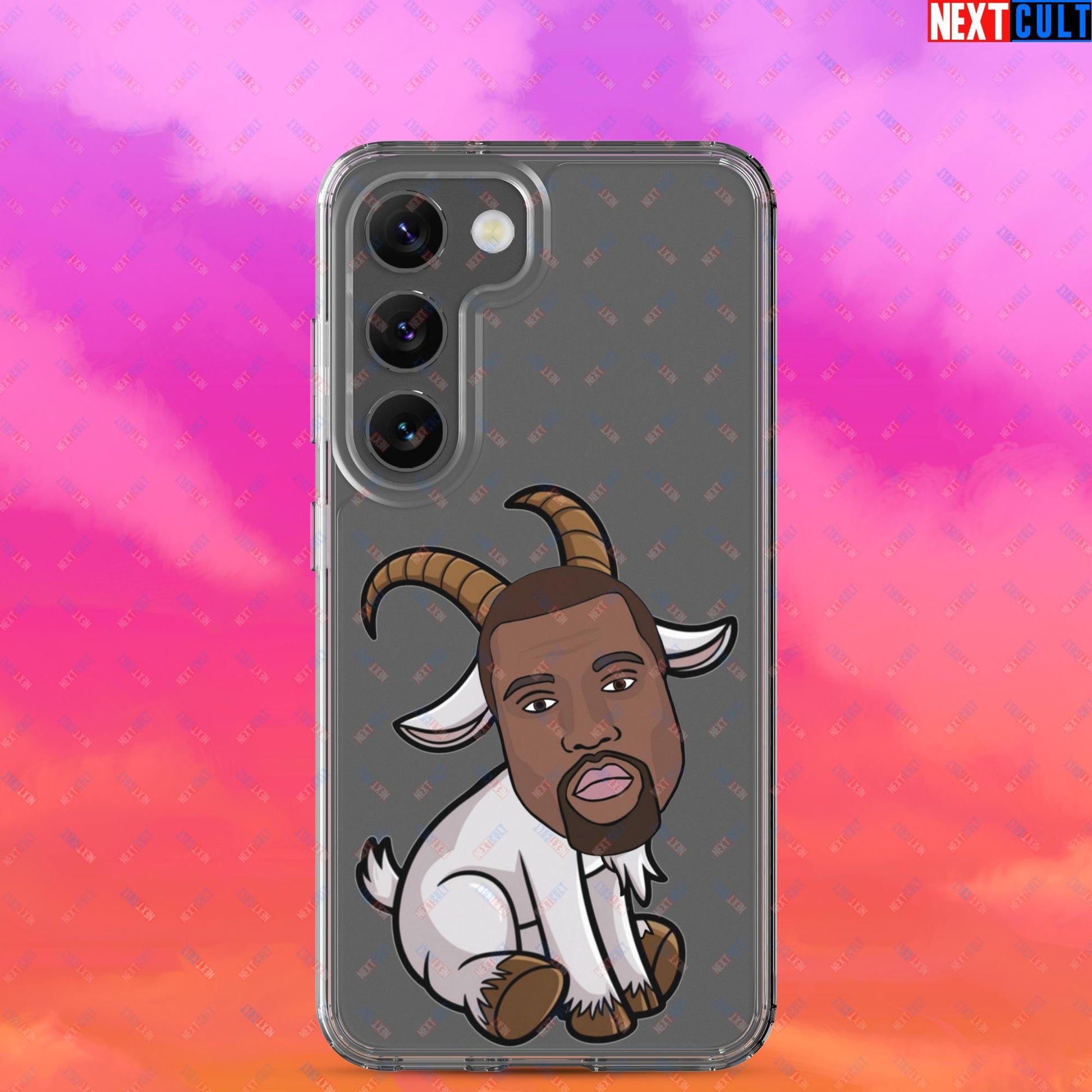 Kanye West G.O.A.T. Hip Hop Greatest of All Time Rap Music Funny Ye Clear Case for Samsung Next Cult Brand