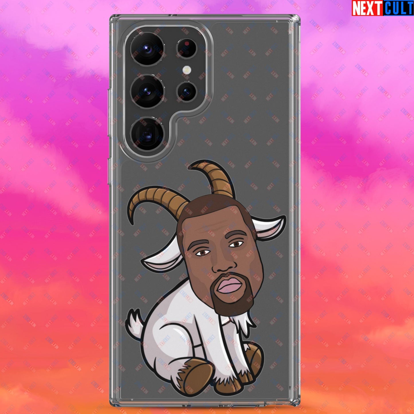 Kanye West G.O.A.T. Hip Hop Greatest of All Time Rap Music Funny Ye Clear Case for Samsung Next Cult Brand